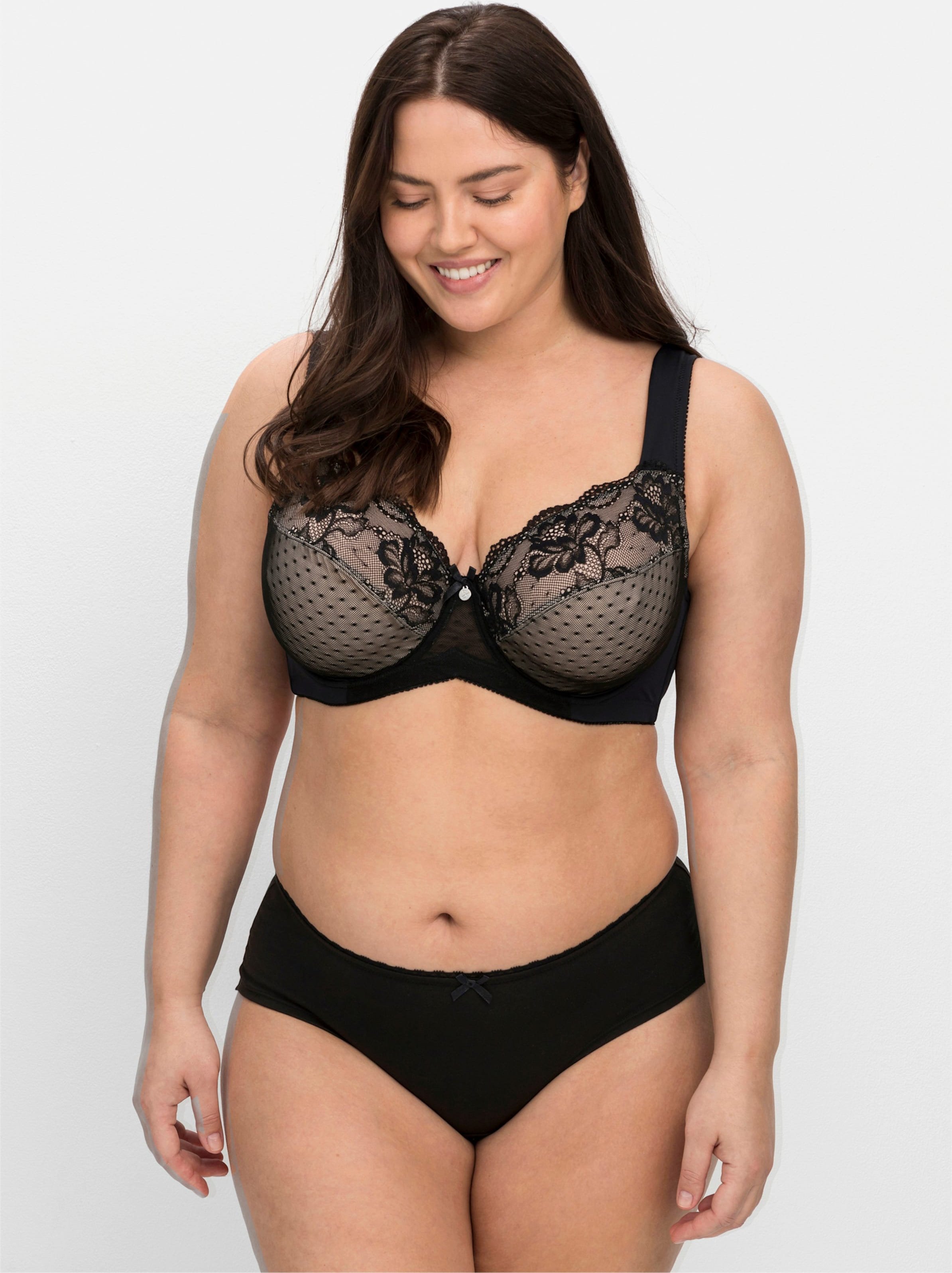 Sheego Bügel-BH mit Spitze und Kontrastfutter
