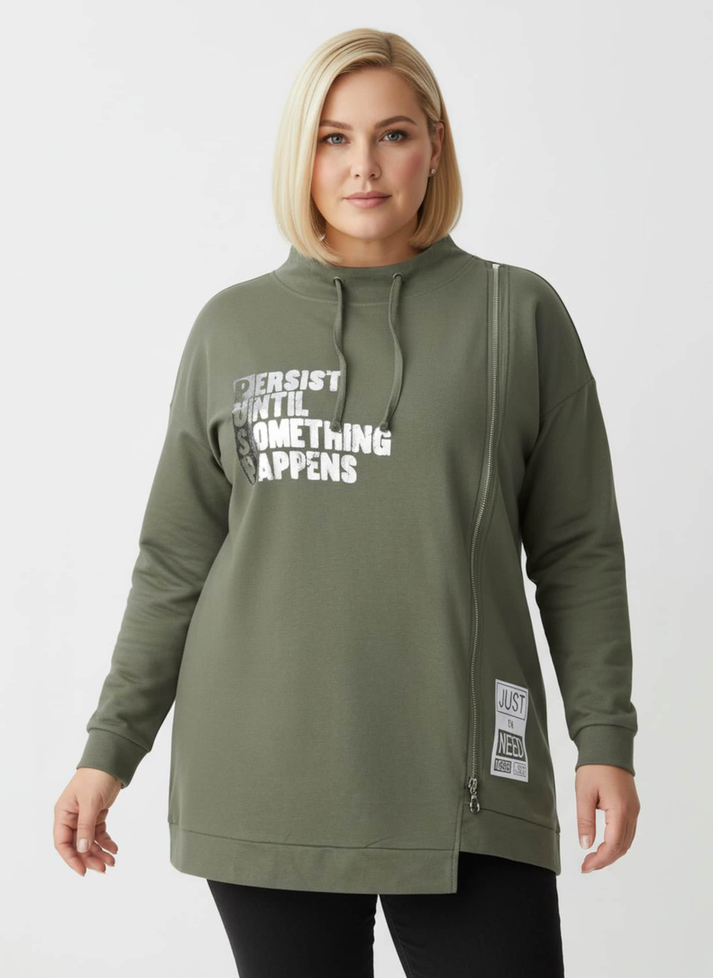 Sheego Sweatshirt mit asymmetrischem Schnitt