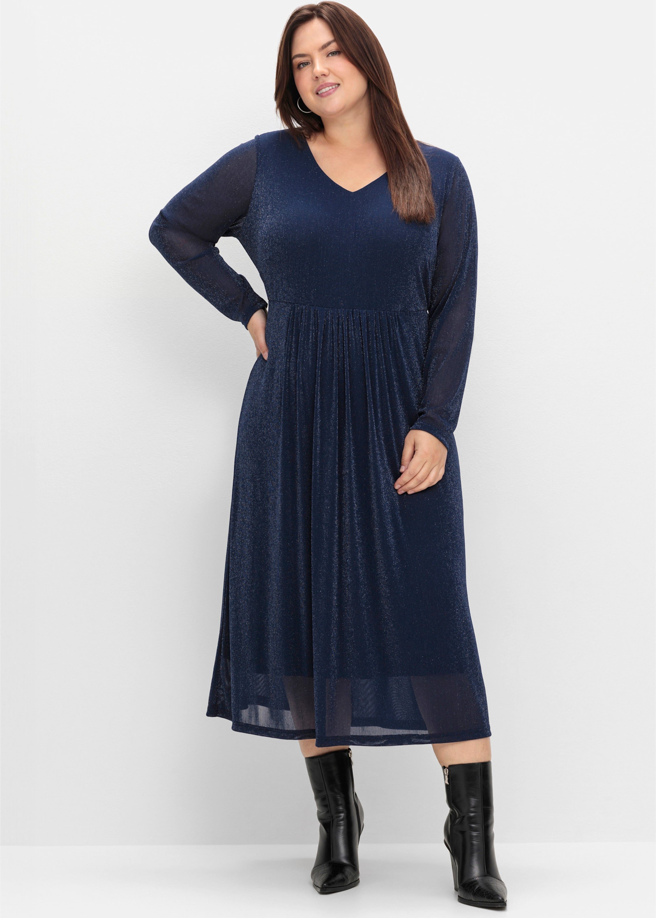 Sheego Abendkleid mit Effektgarn