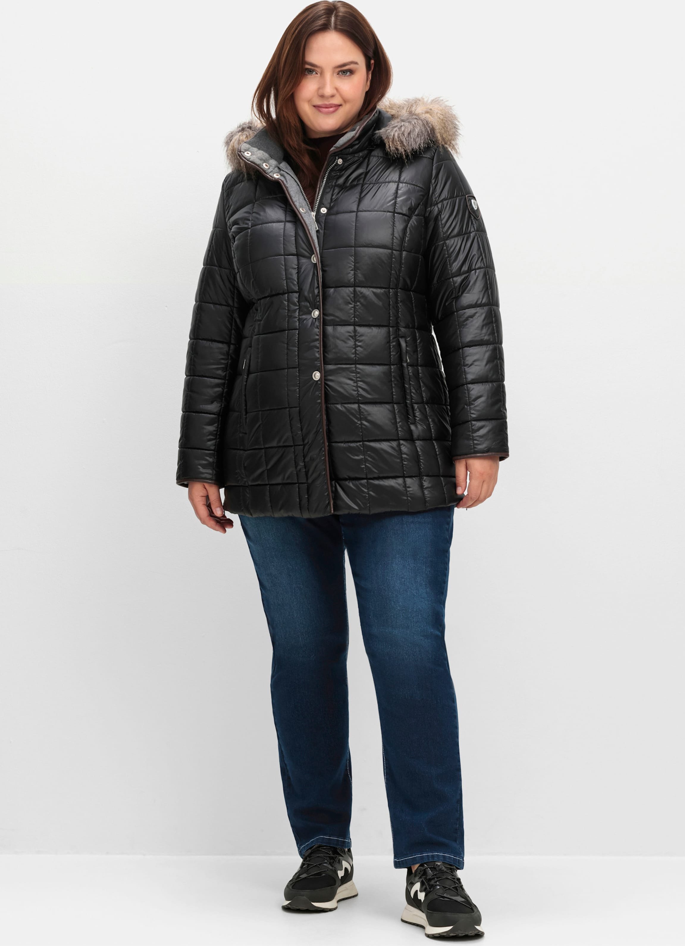 Thumbnail - Sheego Steppjacke mit Reißverschluss-Seitenschlitzen