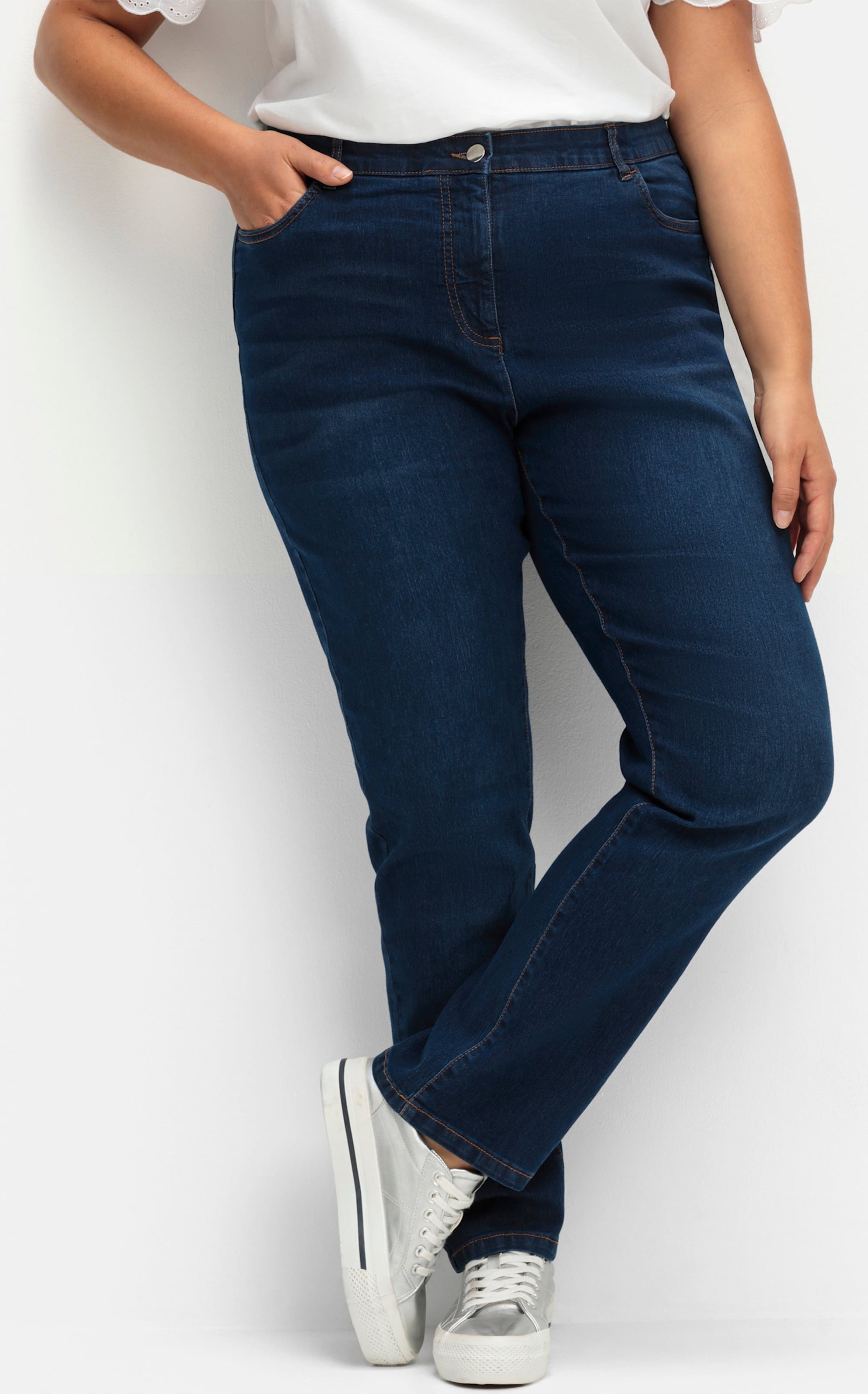 Sheego High-waist-Jeans mit innenliegendem Dehnbund