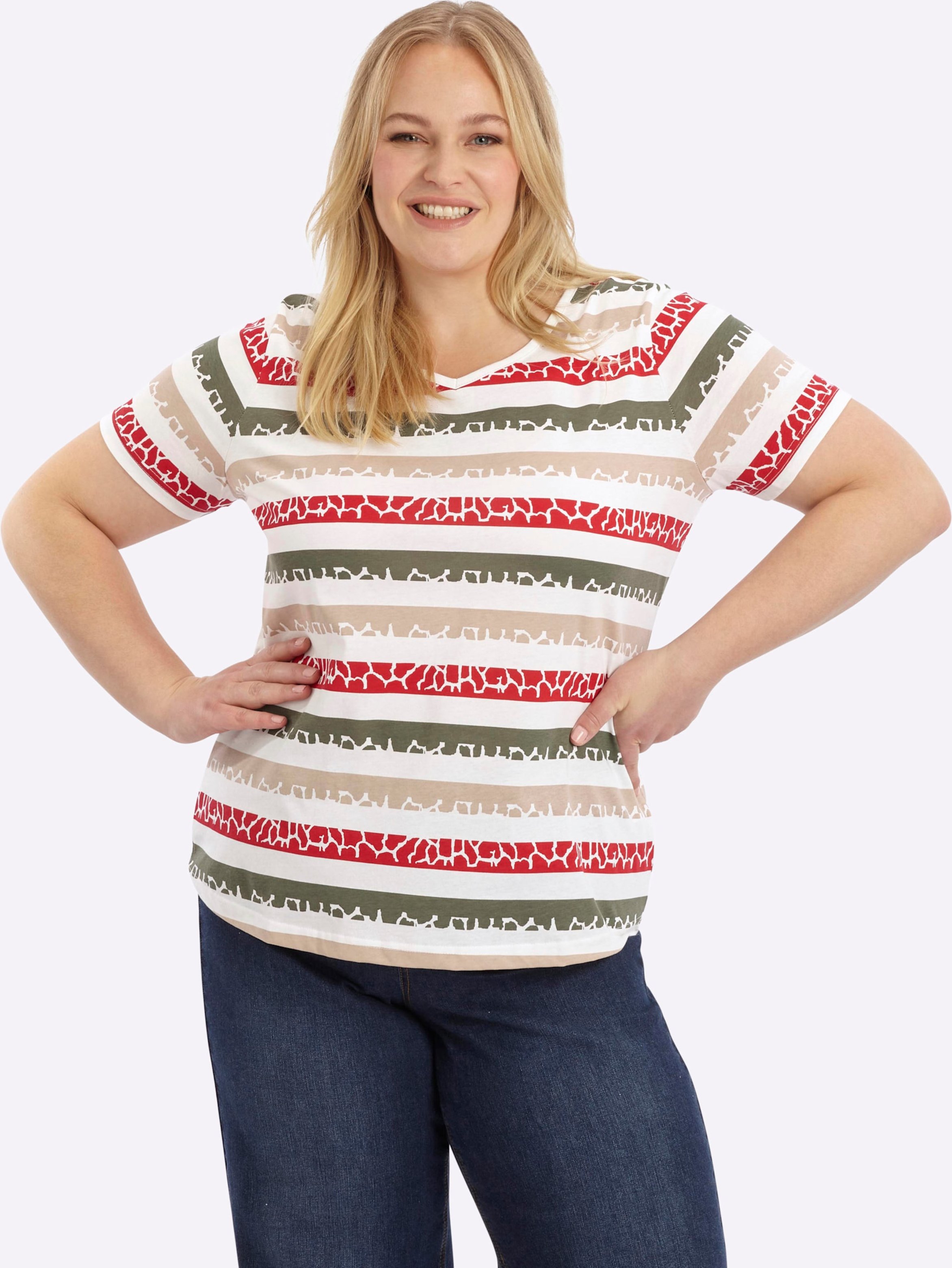 Sheego Print-Shirt mit Ringel-Muster