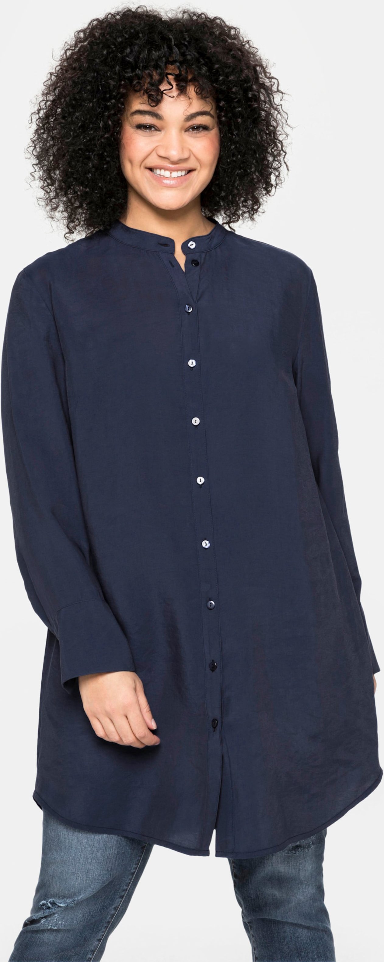 Sheego Longbluse mit Raffungen