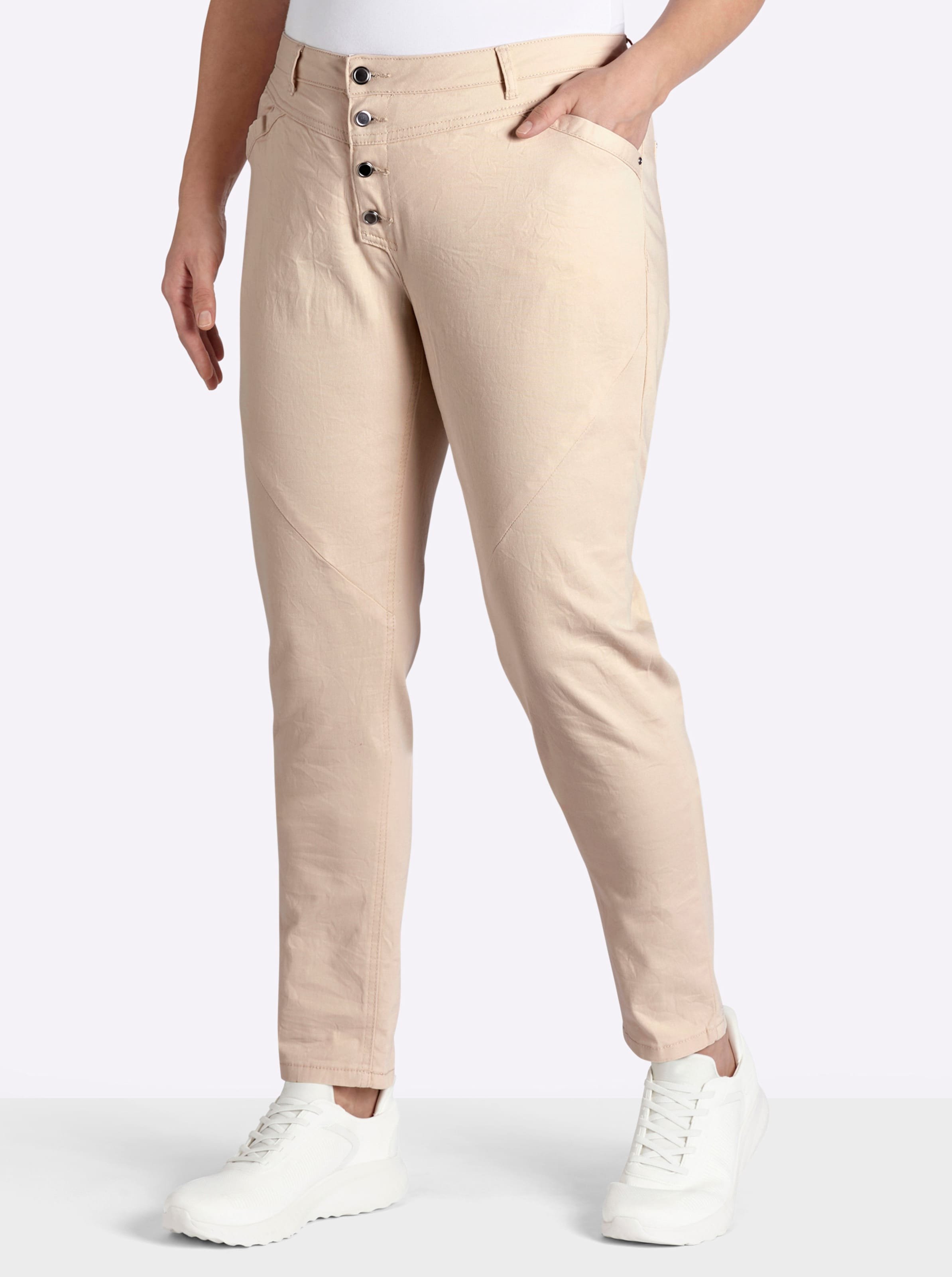 Sheego Jeans mit Knopfleiste statt Reißverschluss