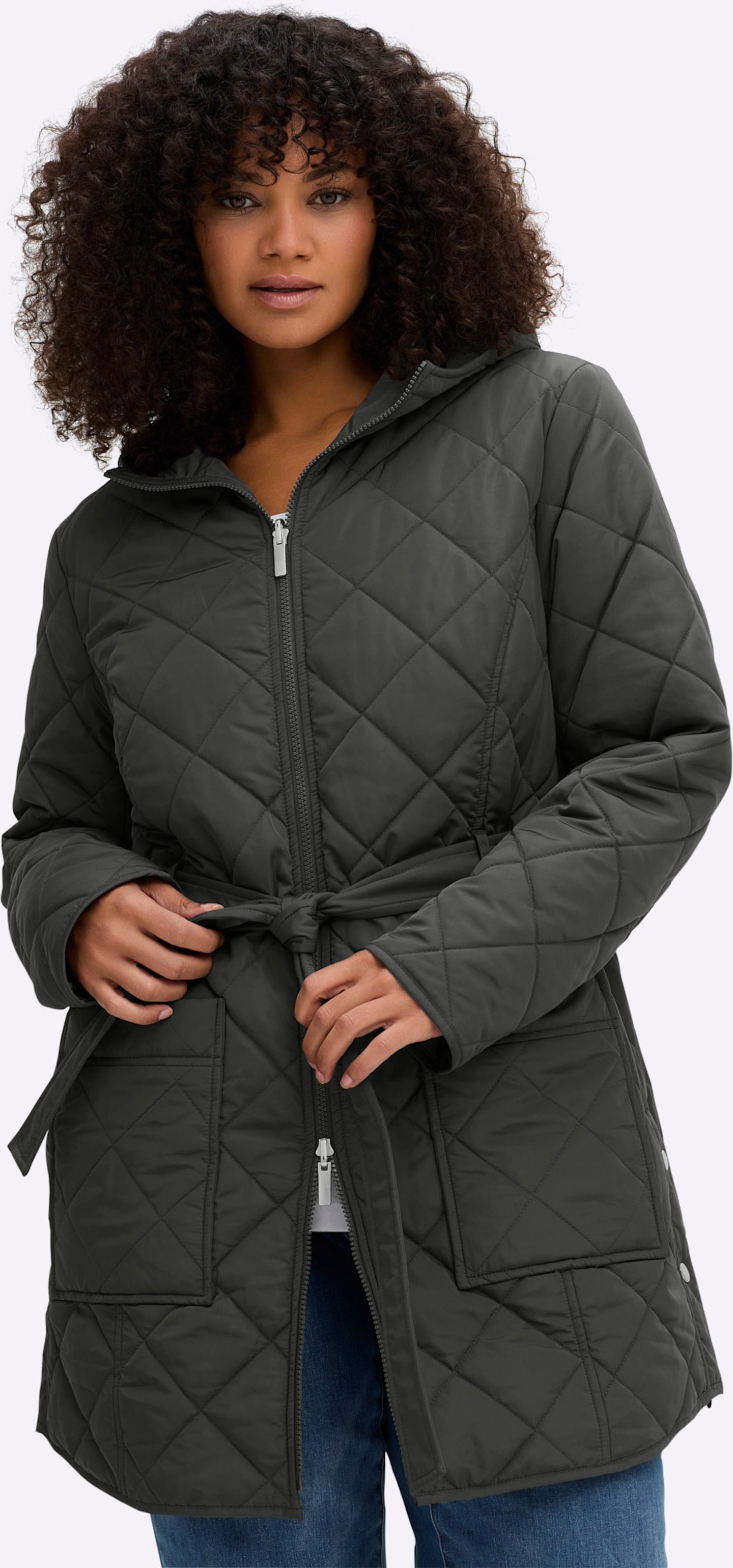 Sheego Wendejacke mit Bindegürtel