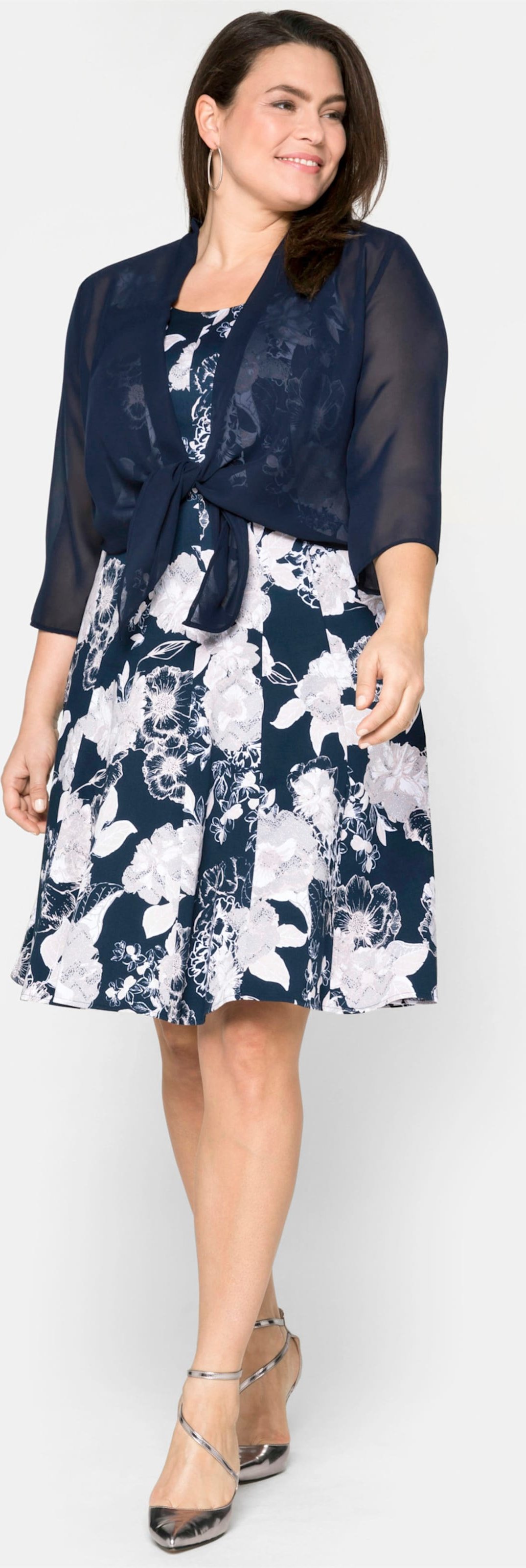 Sheego Bolerojacke aus Chiffon, im Zipfelschnitt