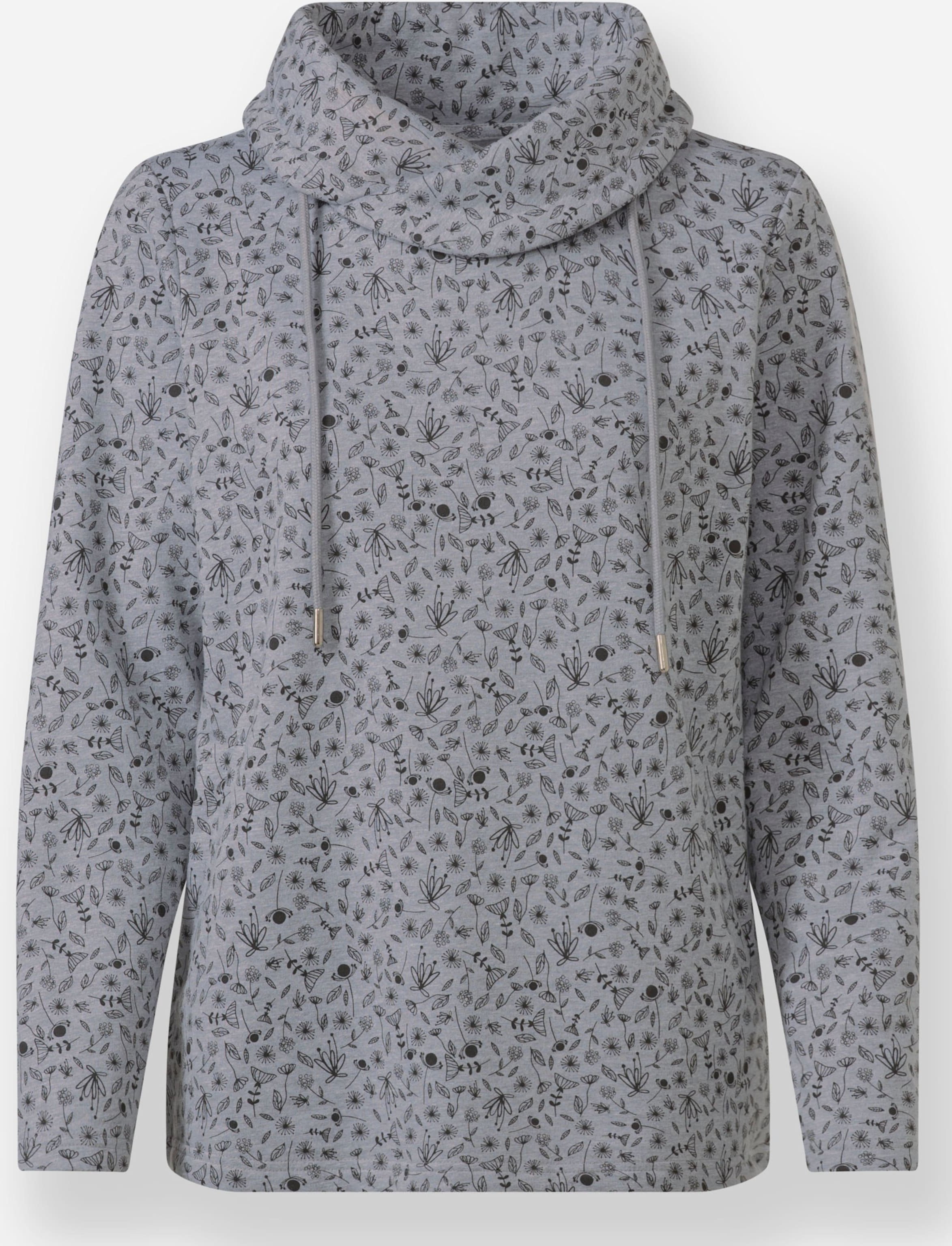 Sheego Sweatshirt mit überlappenden Rollkragen