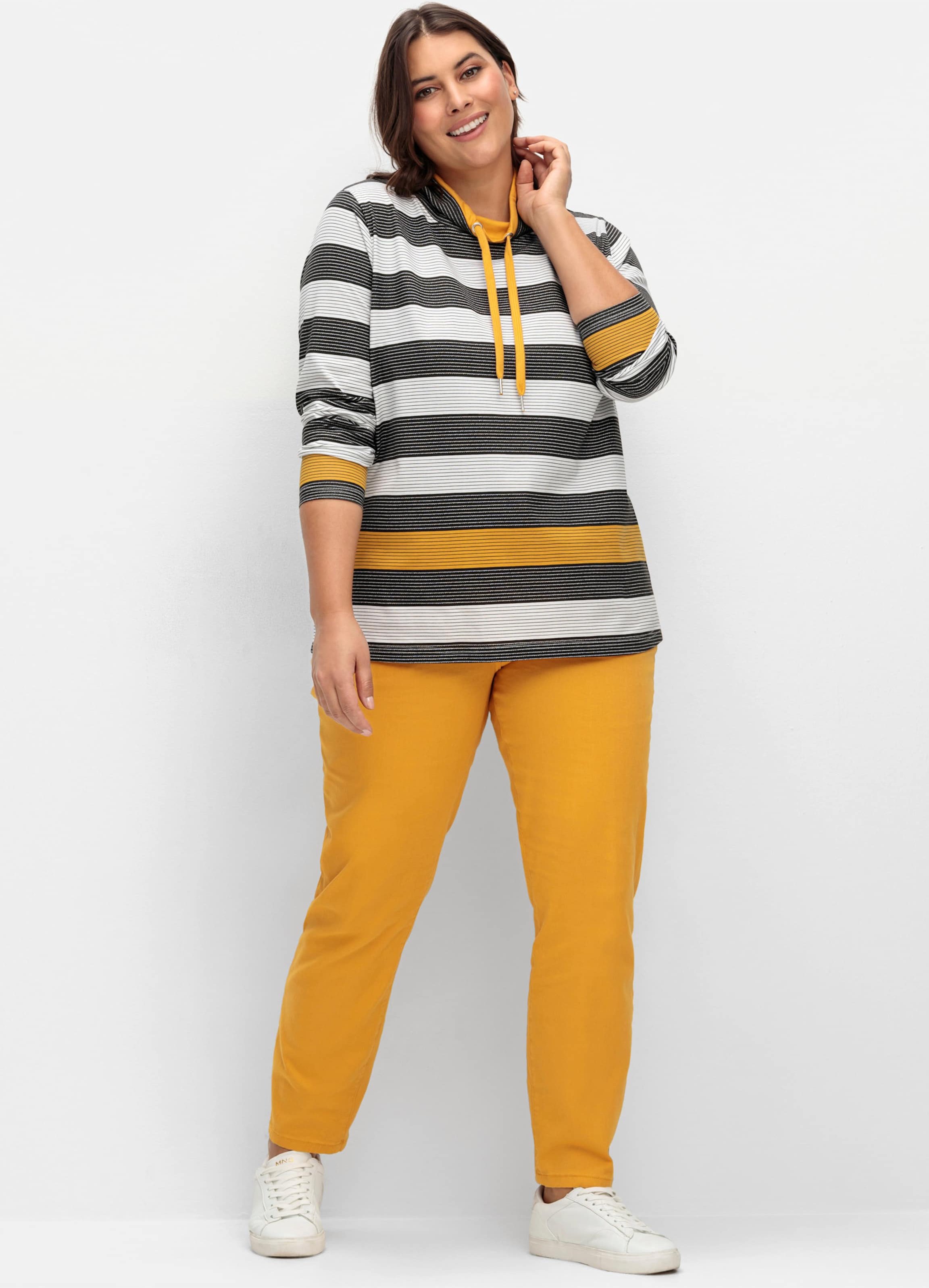 Thumbnail - Sheego Stehkragenshirt mit weitenregulierbarem Kragen