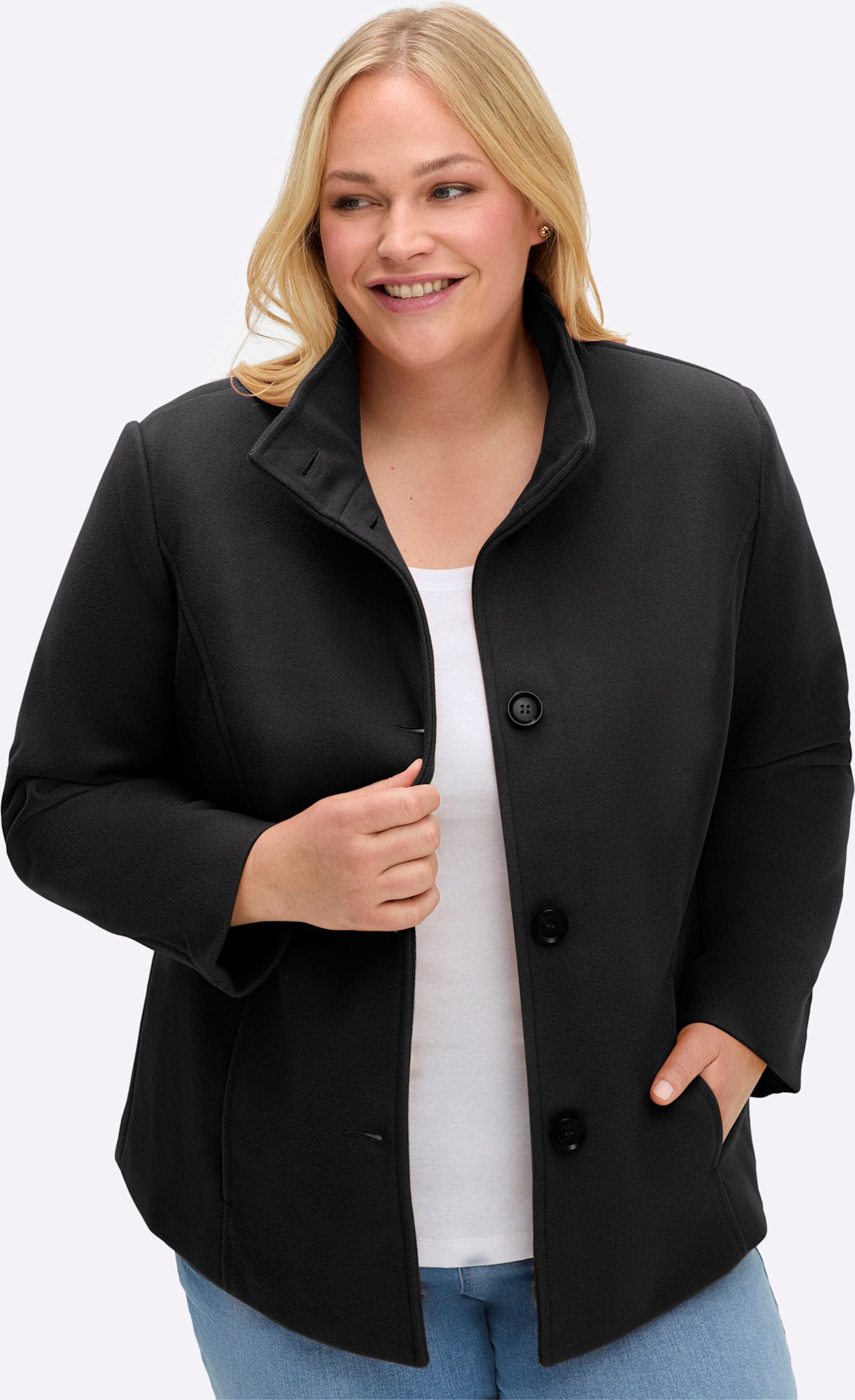 Sheego Jacke mit Schmuckknöpfen