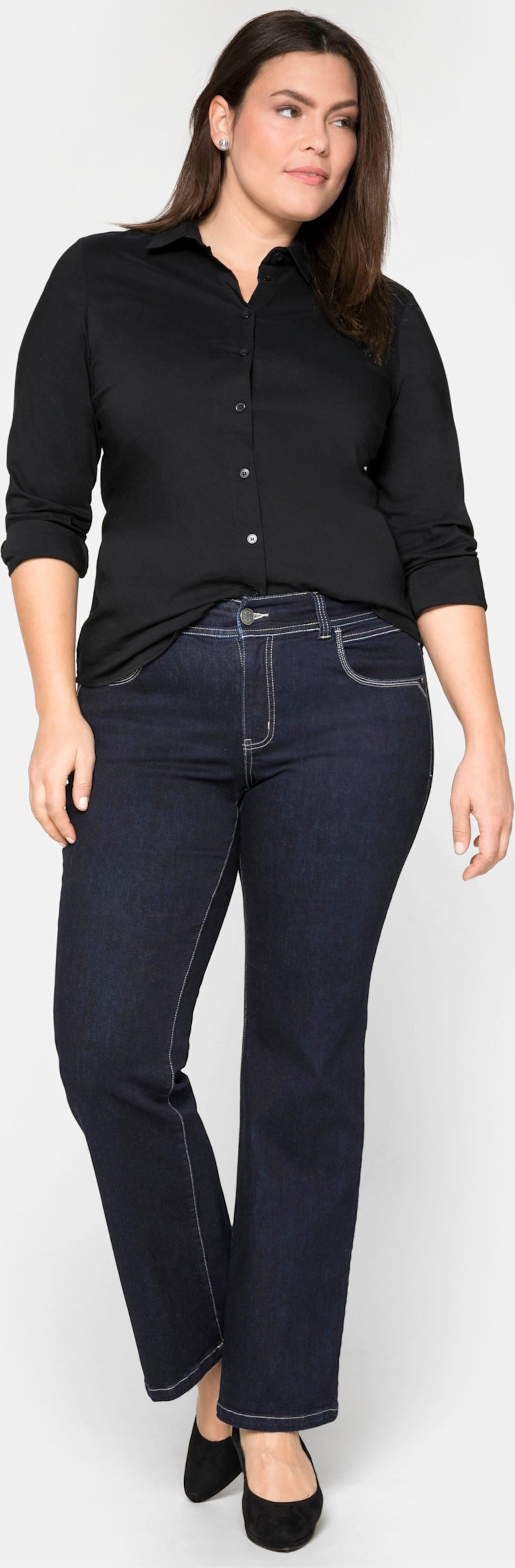 Sheego Stretchbluse leicht tailliert