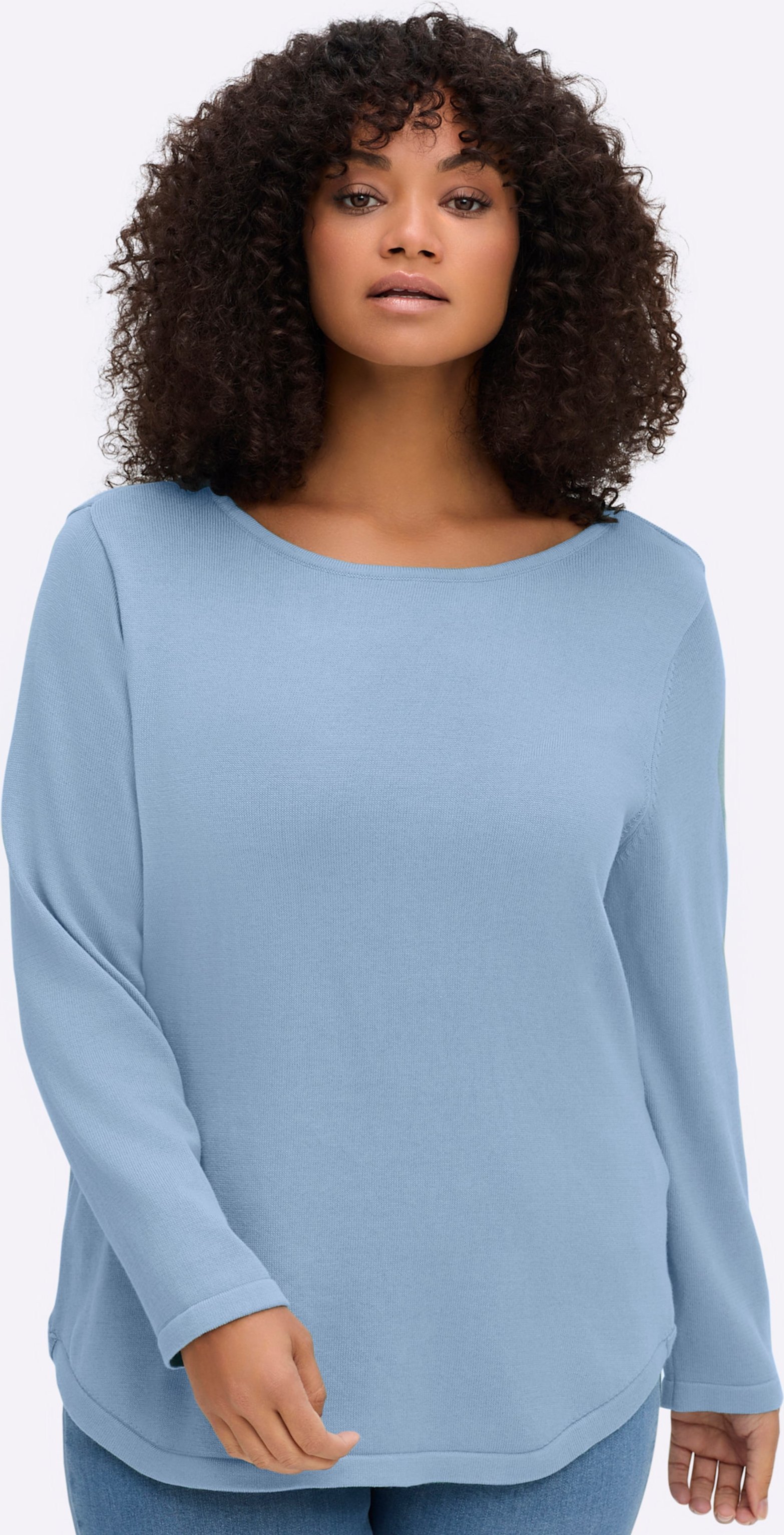 Sheego Rundhalspullover mit U-Boot-Ausschnitt