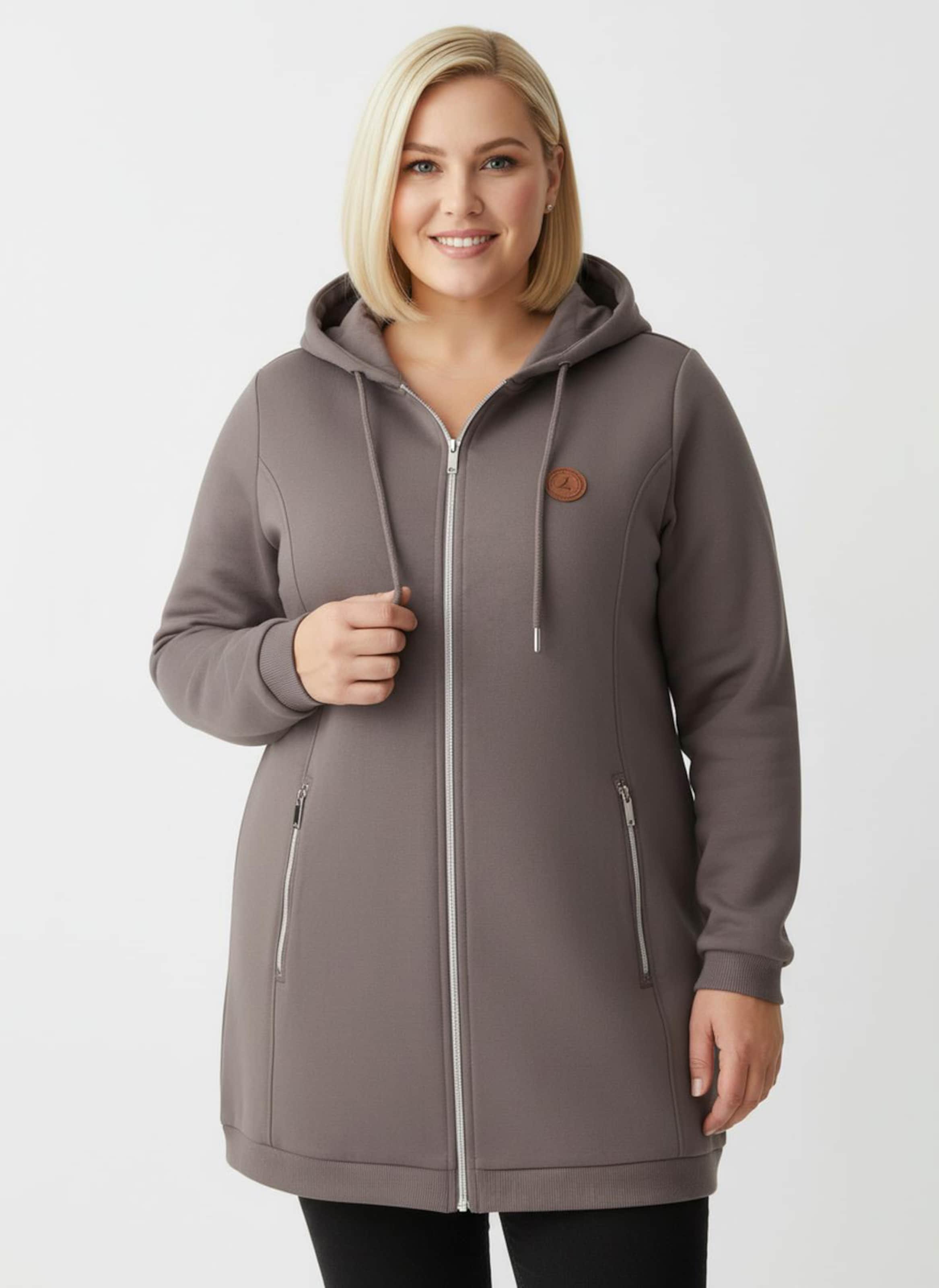 Sheego Sweatjacke in weich angerauter Qualität