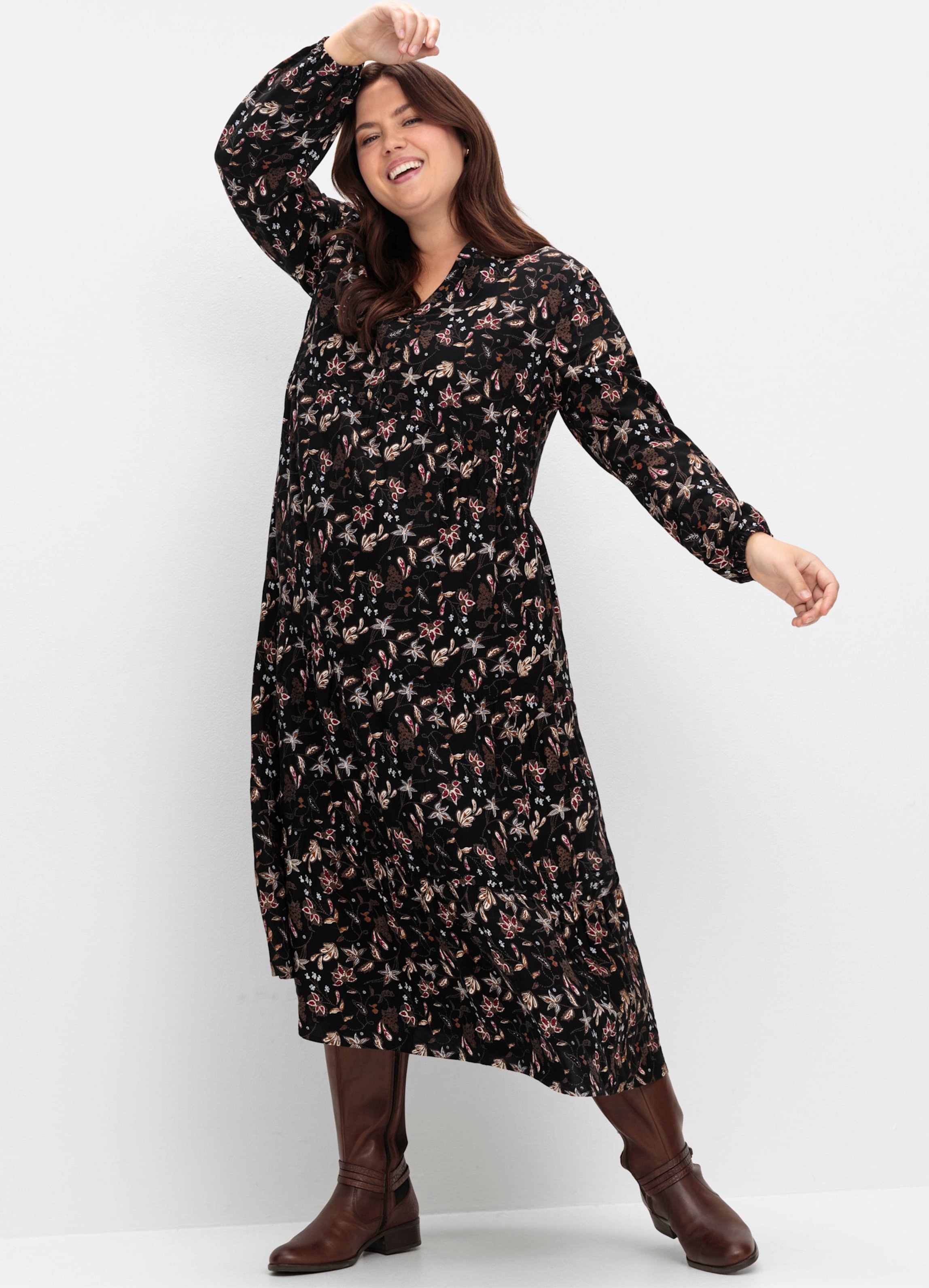 Sheego Maxikleid mit Alloverprint