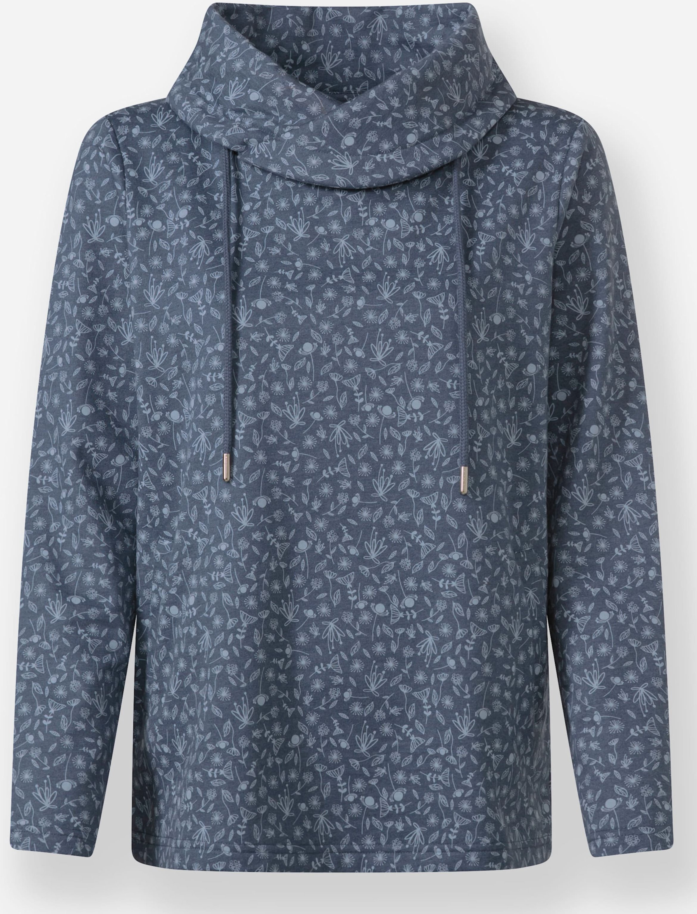 Sheego Sweatshirt mit überlappenden Rollkragen