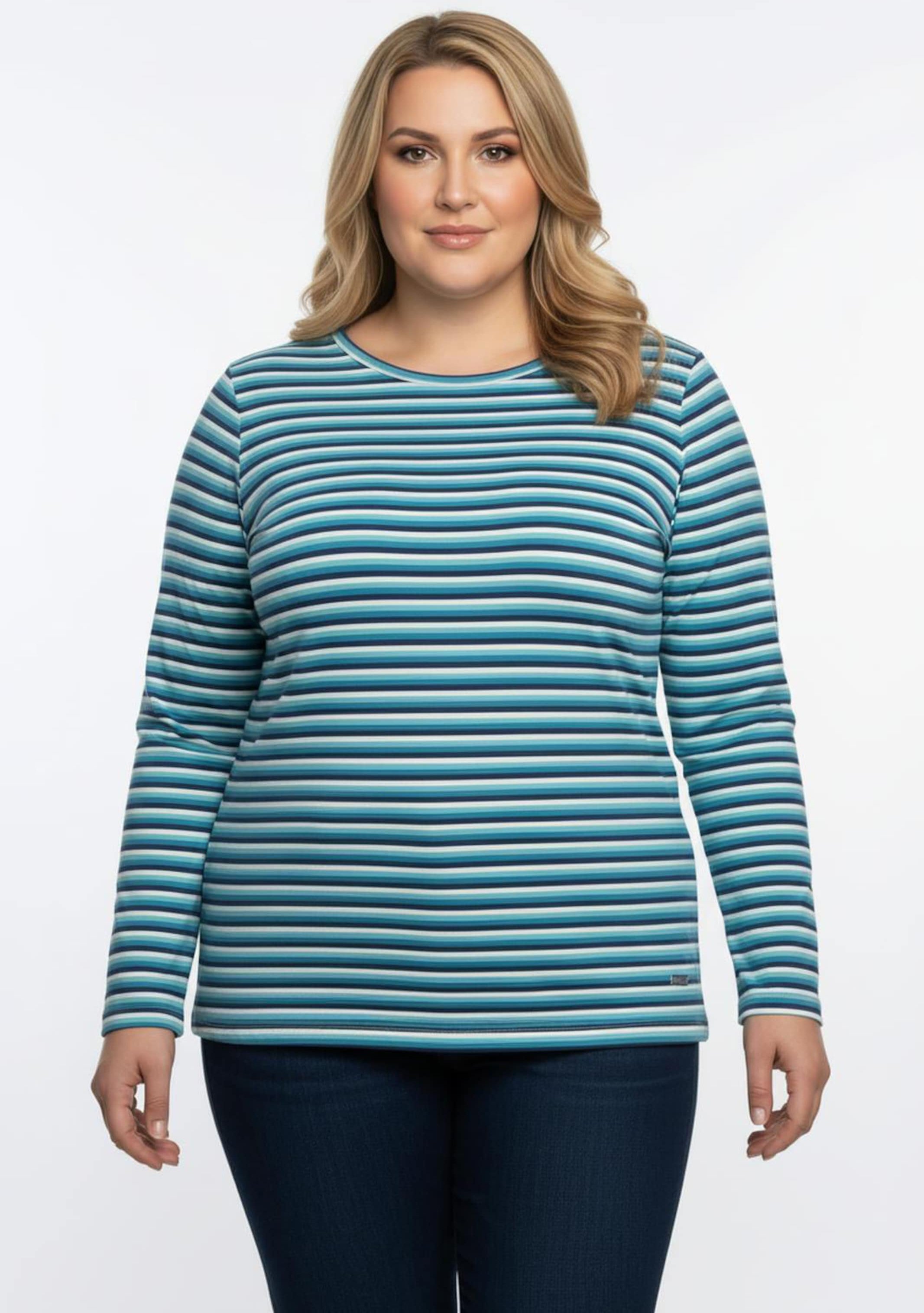 Sheego Langarmshirt im Ringel-Dessin