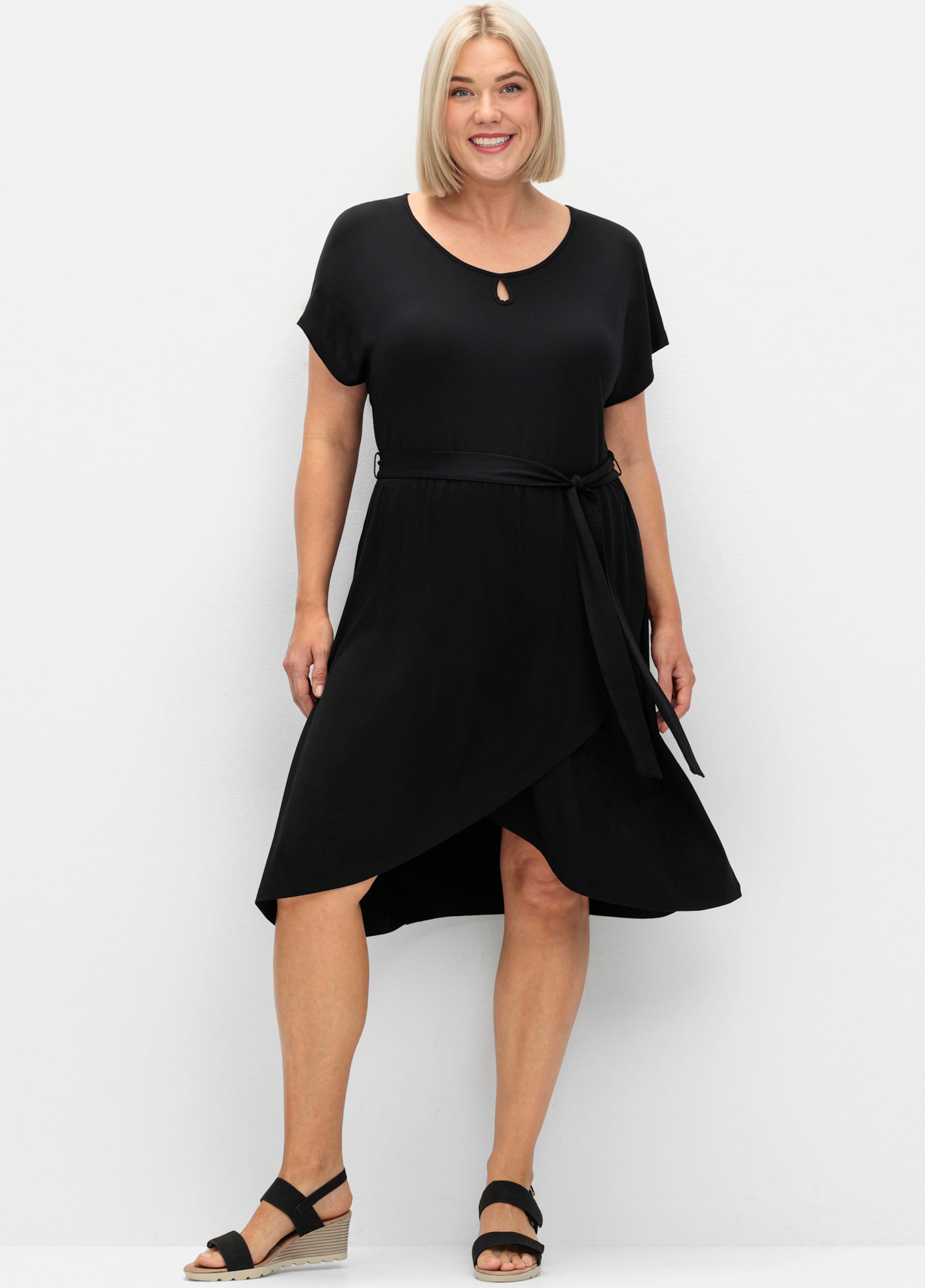 Sheego Jerseykleid mit Schlüsselloch-Cut-out
