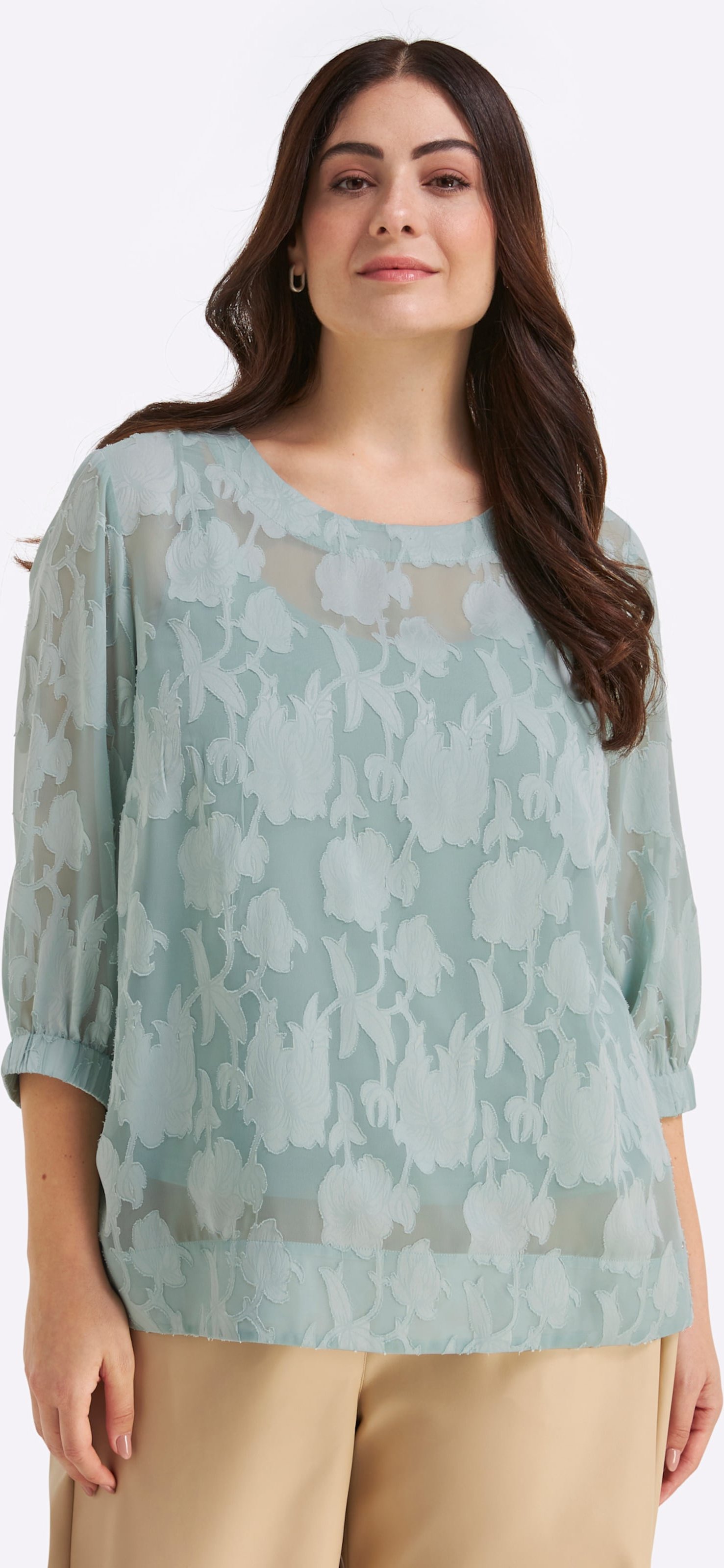 Sheego Tunika mit Ausbrenner-Effekt