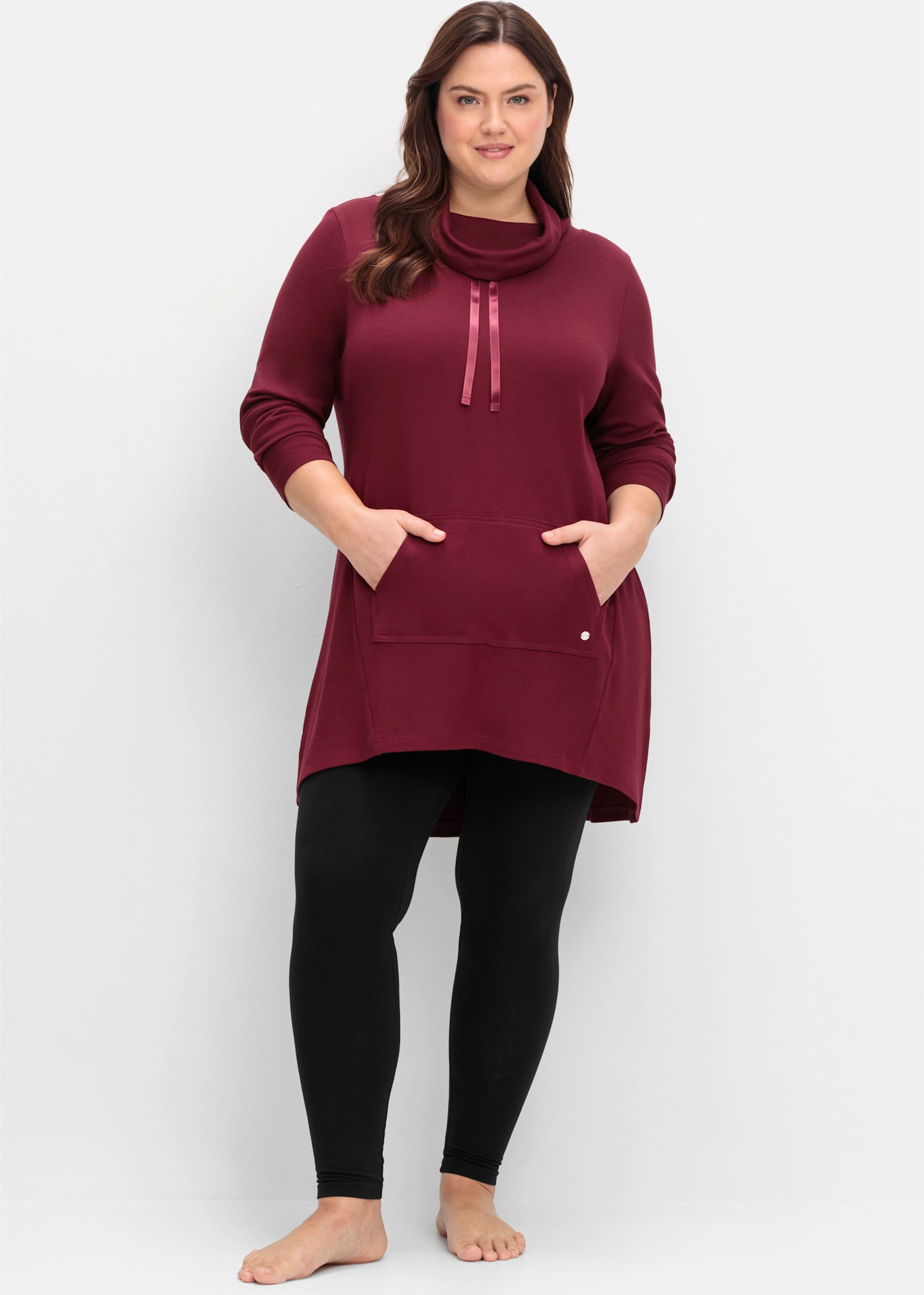 Sheego Oversize-Shirt mit Satinbändern