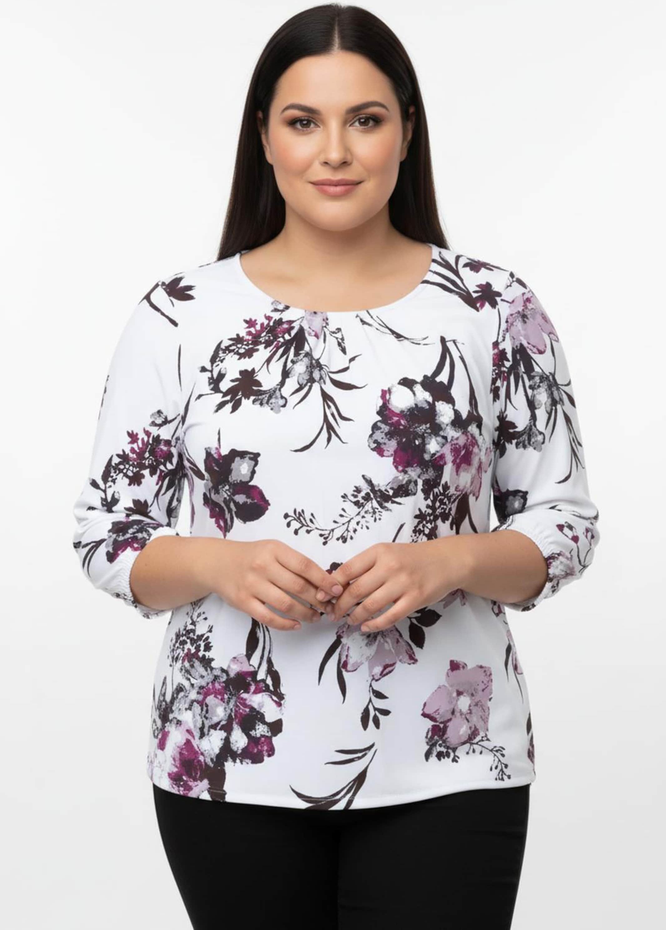 Sheego 3/4-Arm-Shirt mit elastischen Abschlüssen