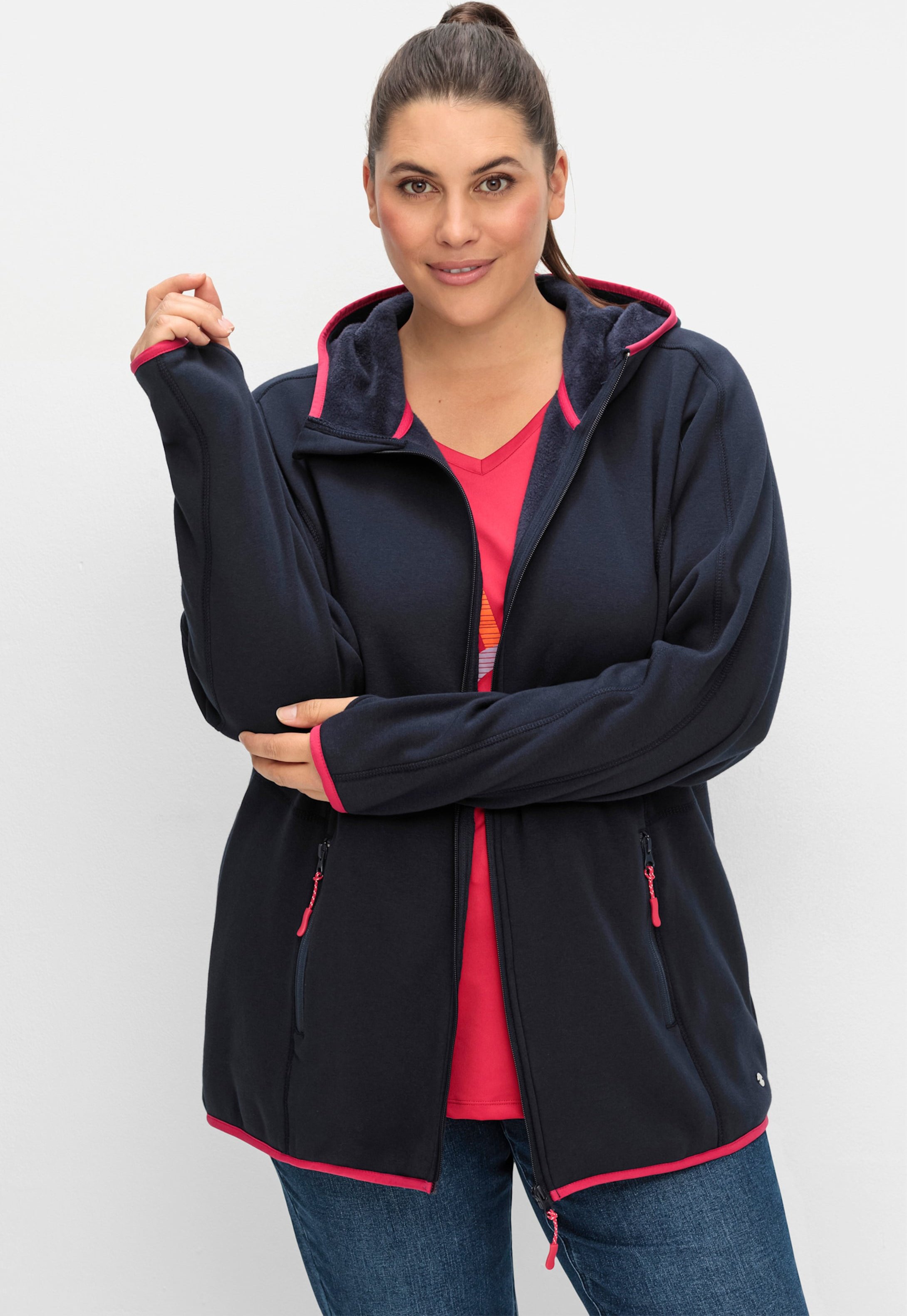 Sheego Funktionsjacke aus Fleece, temperaturausgleichend