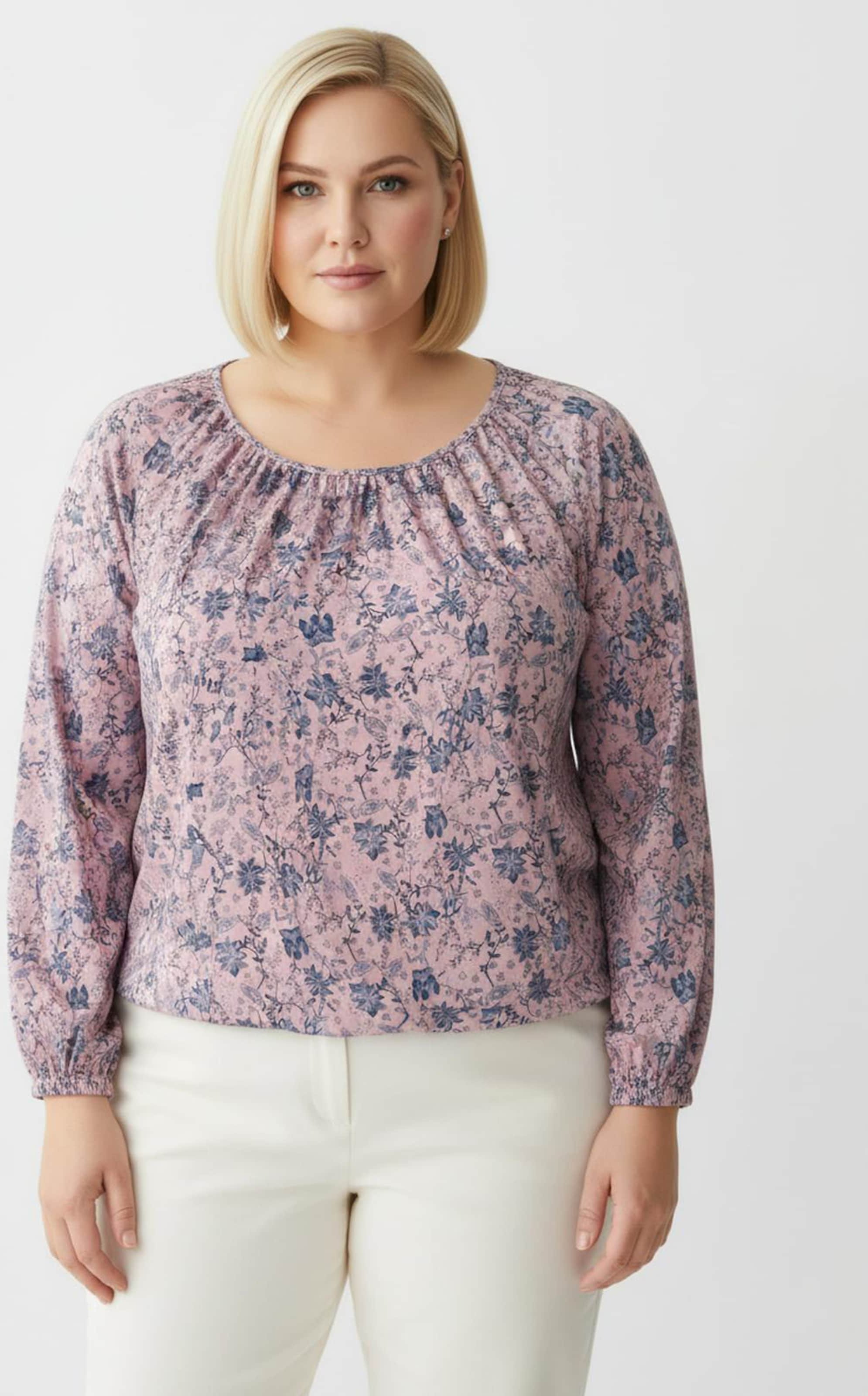 Sheego Schlupfbluse in Blüten-Dessin