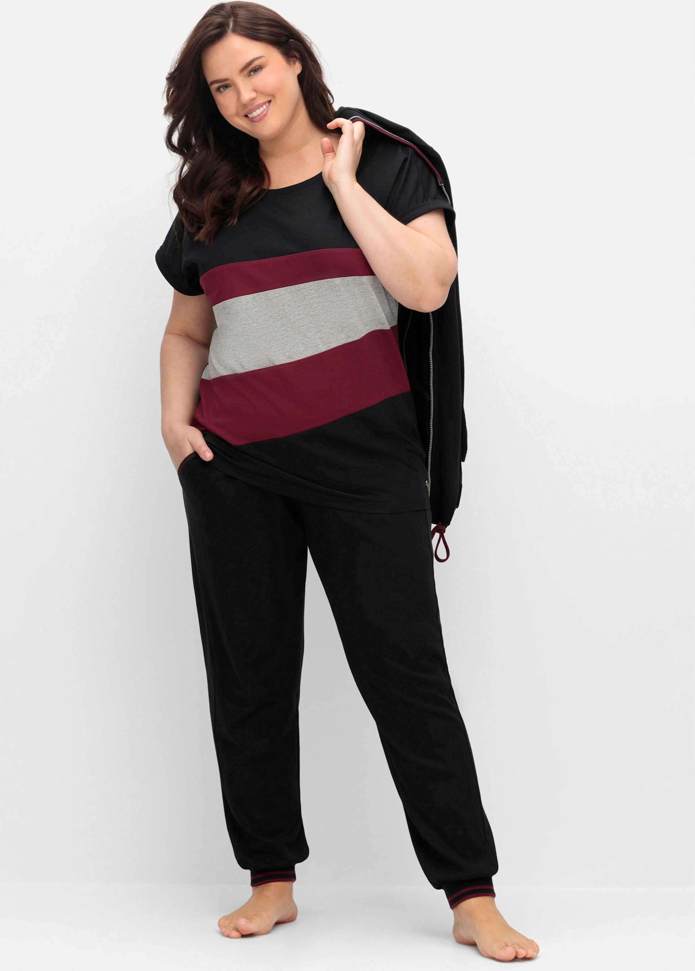 Sheego Oversize-Shirt mit markanten Streifen