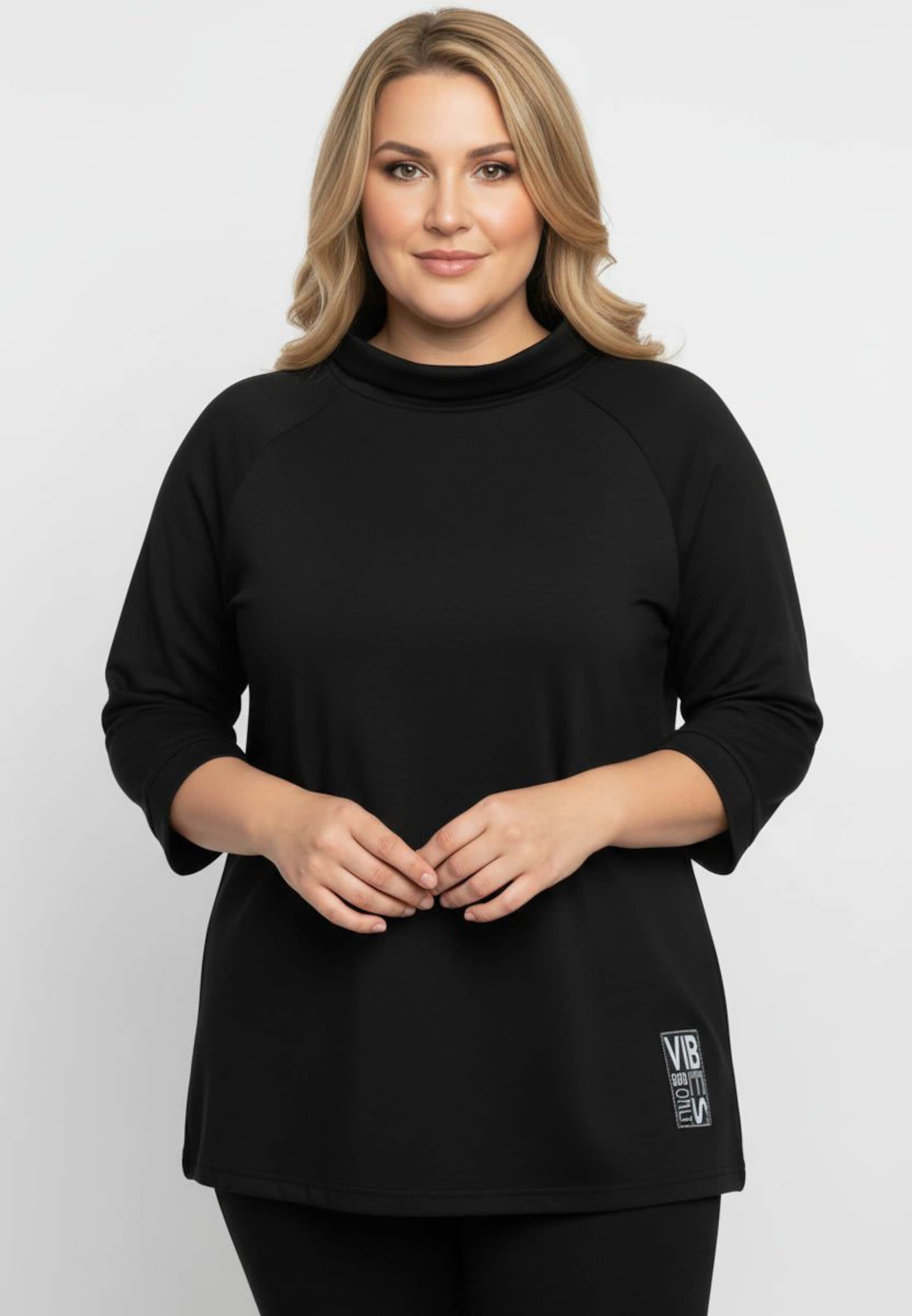 Thumbnail - Sheego 3/4-Arm-Shirt mit halsfernem Rollkragen