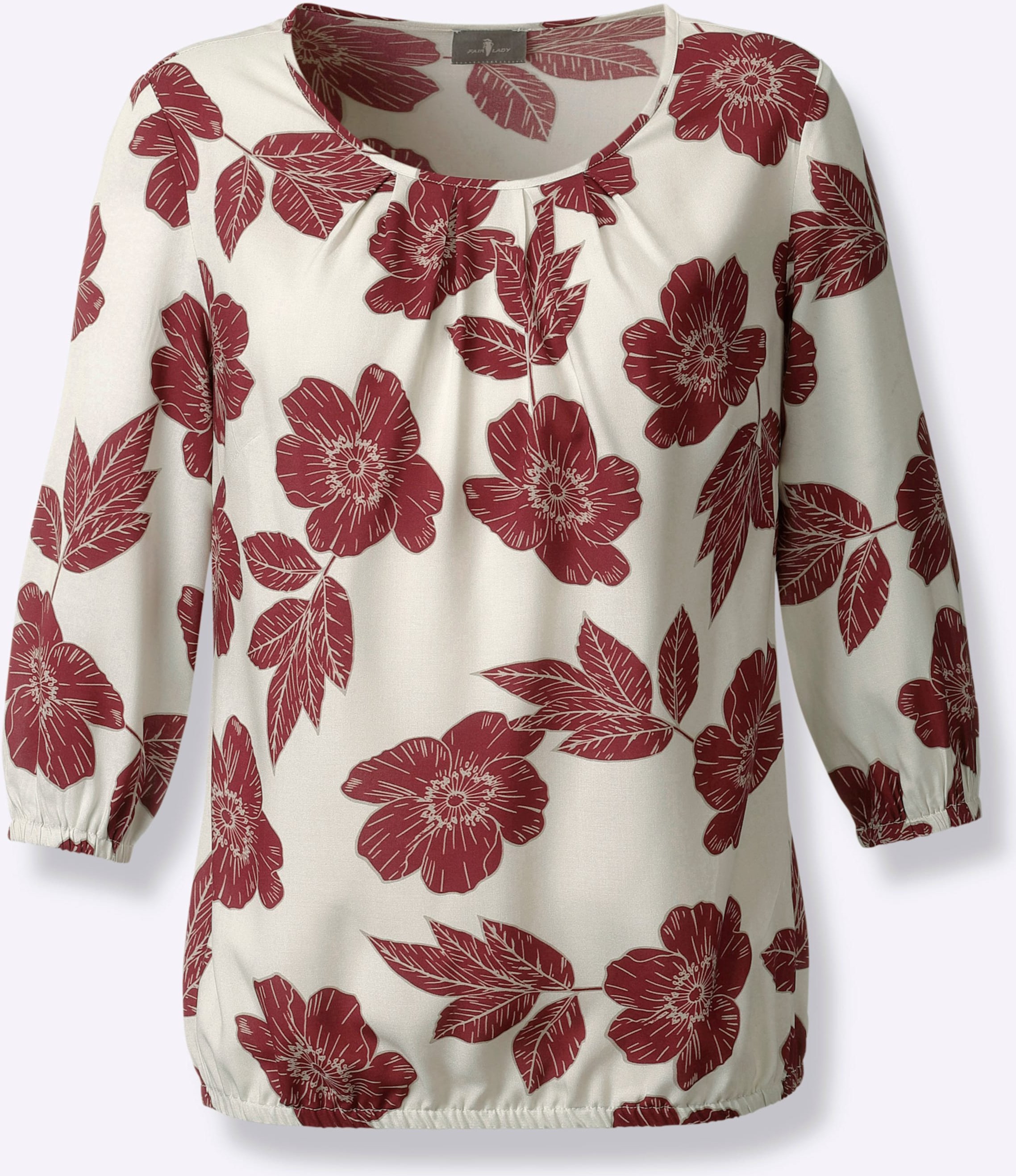 Thumbnail - Sheego Druckbluse mit elastischen Bündchen