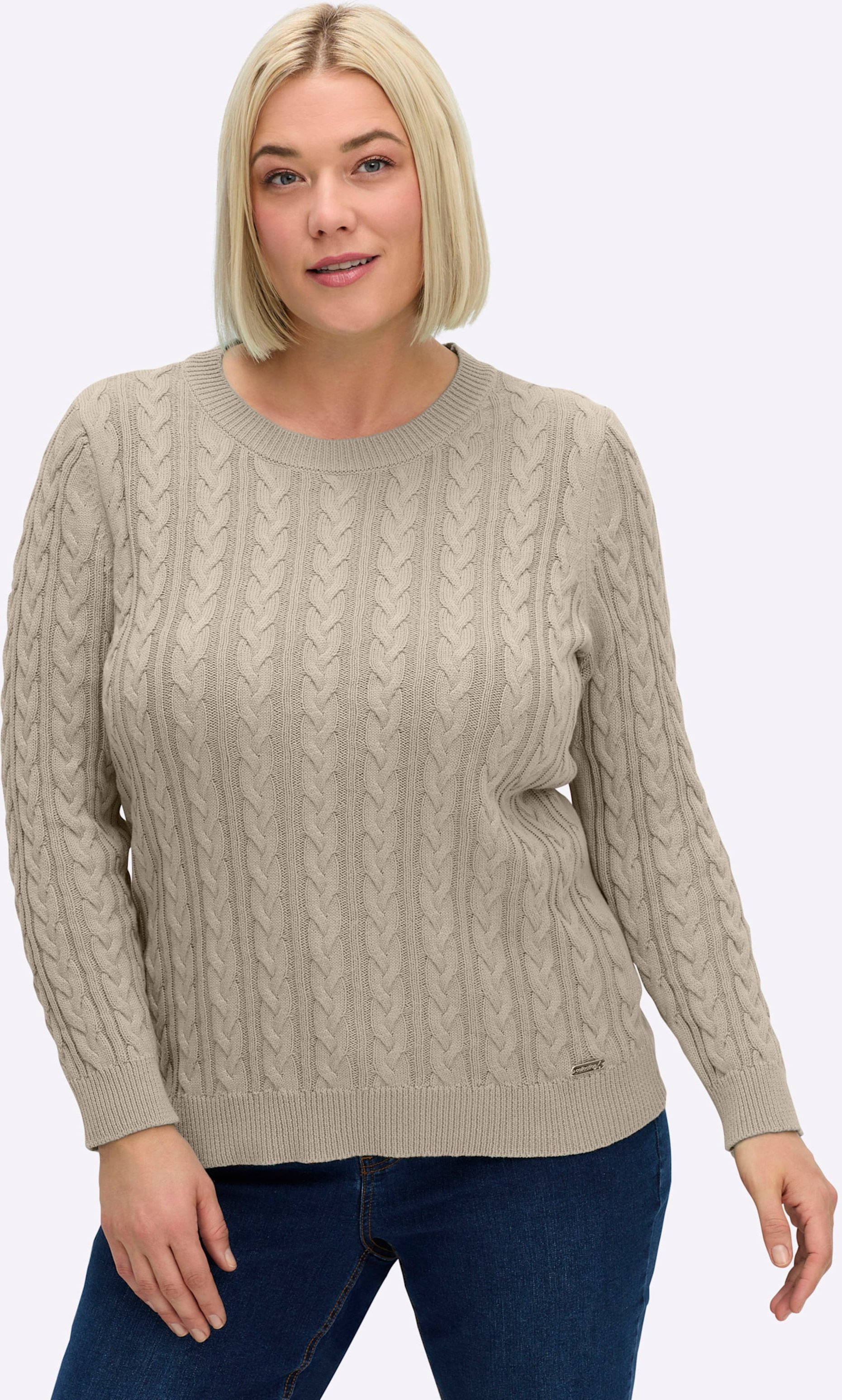Thumbnail - Sheego Strickpullover mit Zopfmuster