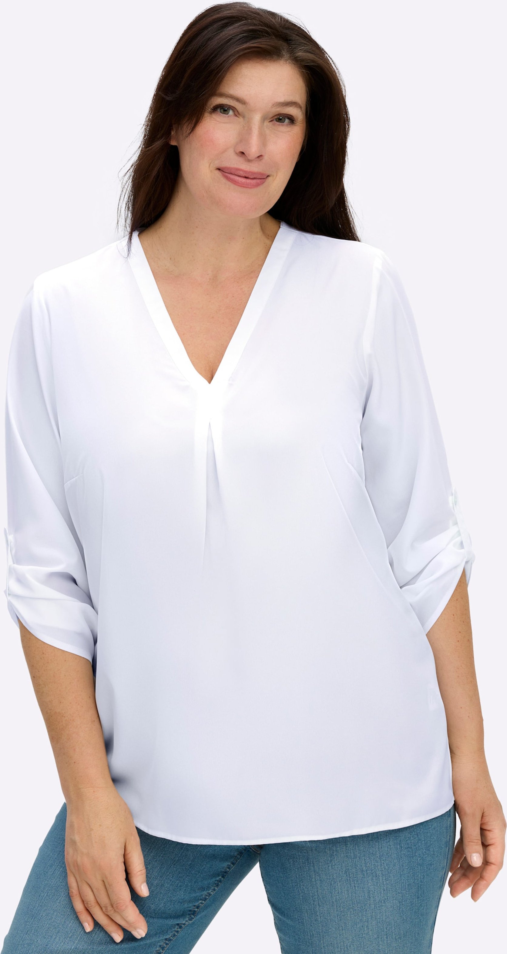 Sheego Longbluse mit verlängertem Rückenteil