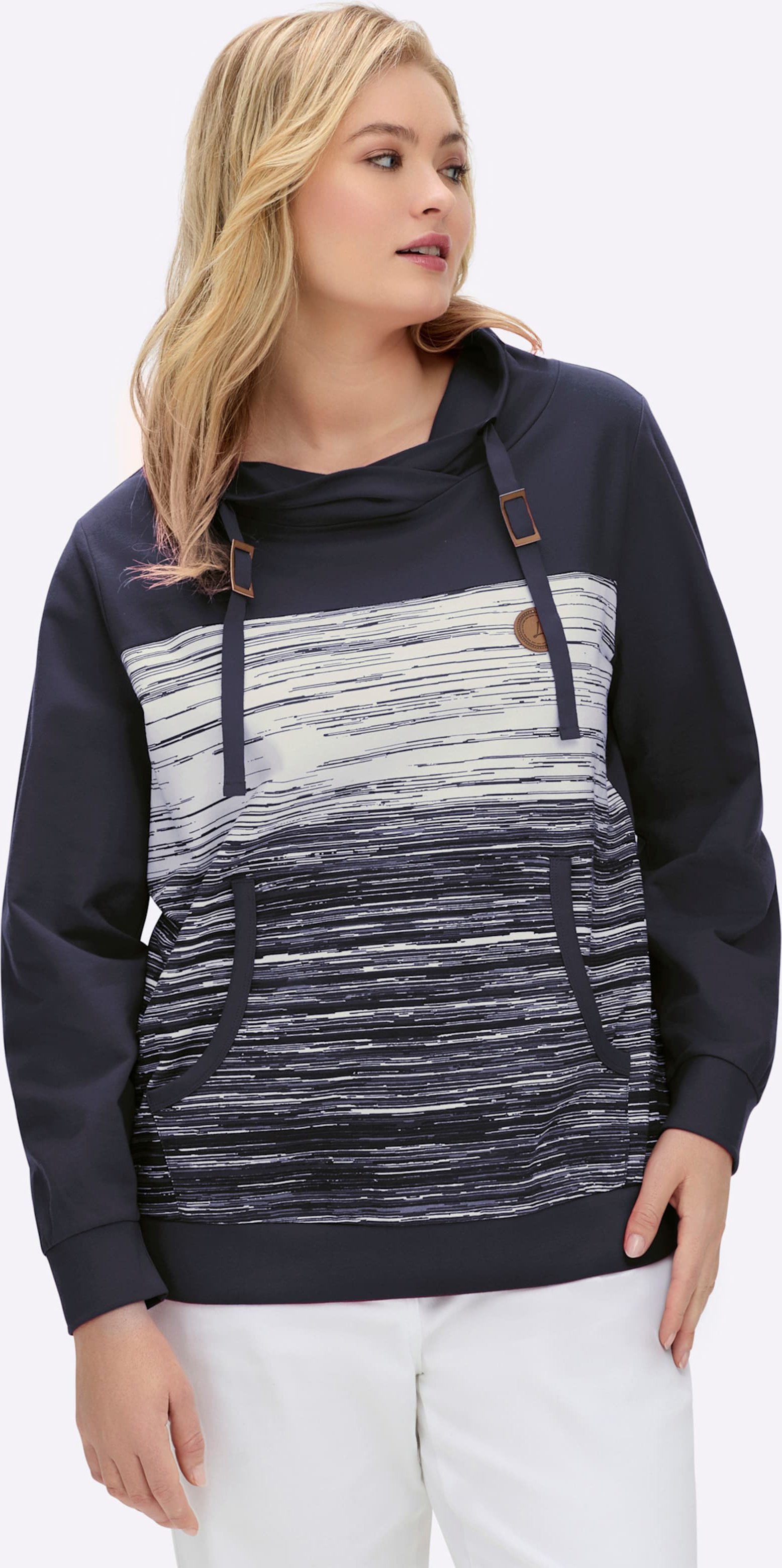 Sheego Sweatshirt mit Känguru-Taschen