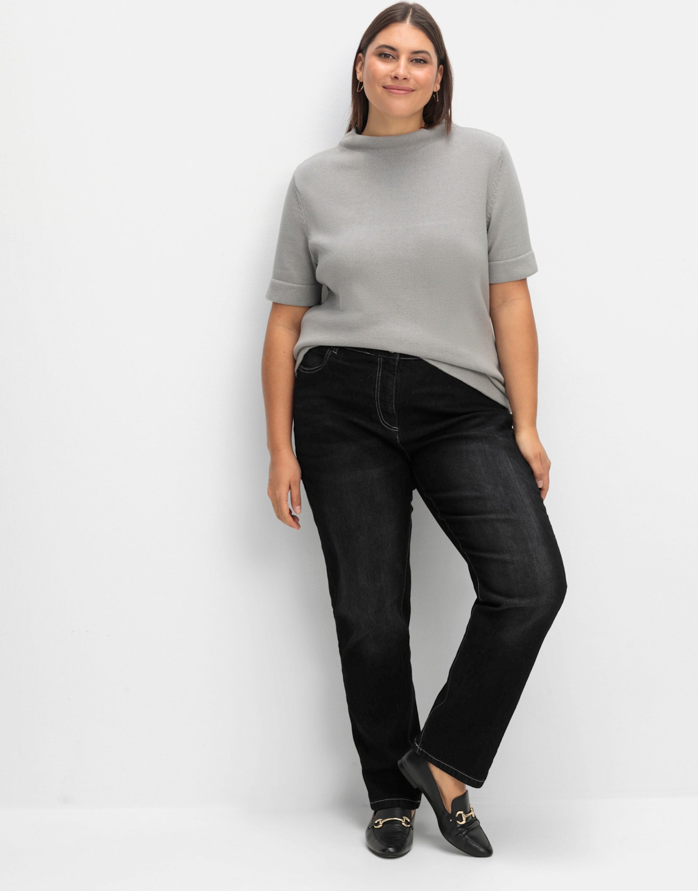 Sheego High-waist-Jeans mit innenliegendem Dehnbund