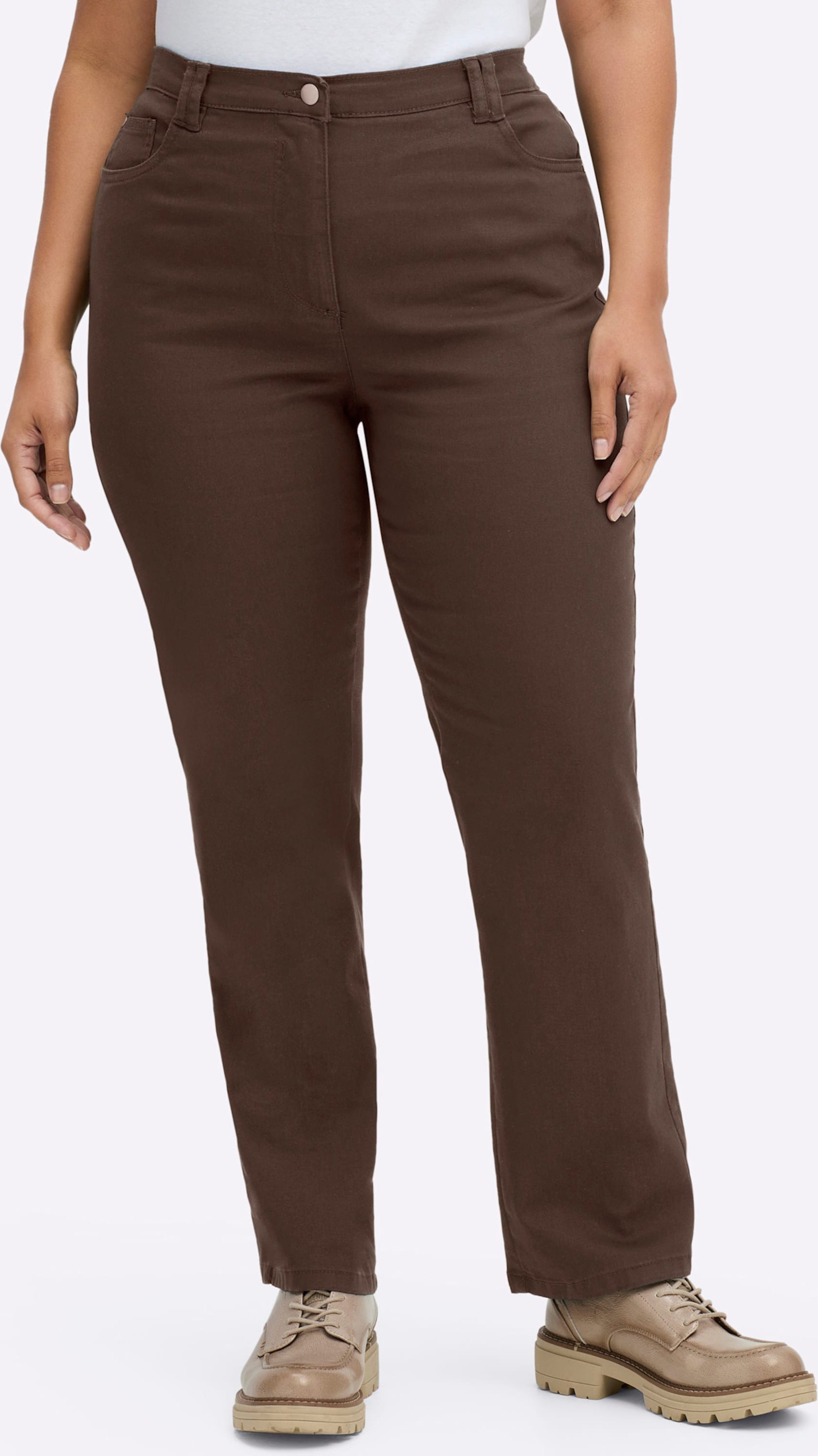 Sheego 5-Pocket-Jeans mit Stickerei-Motiv