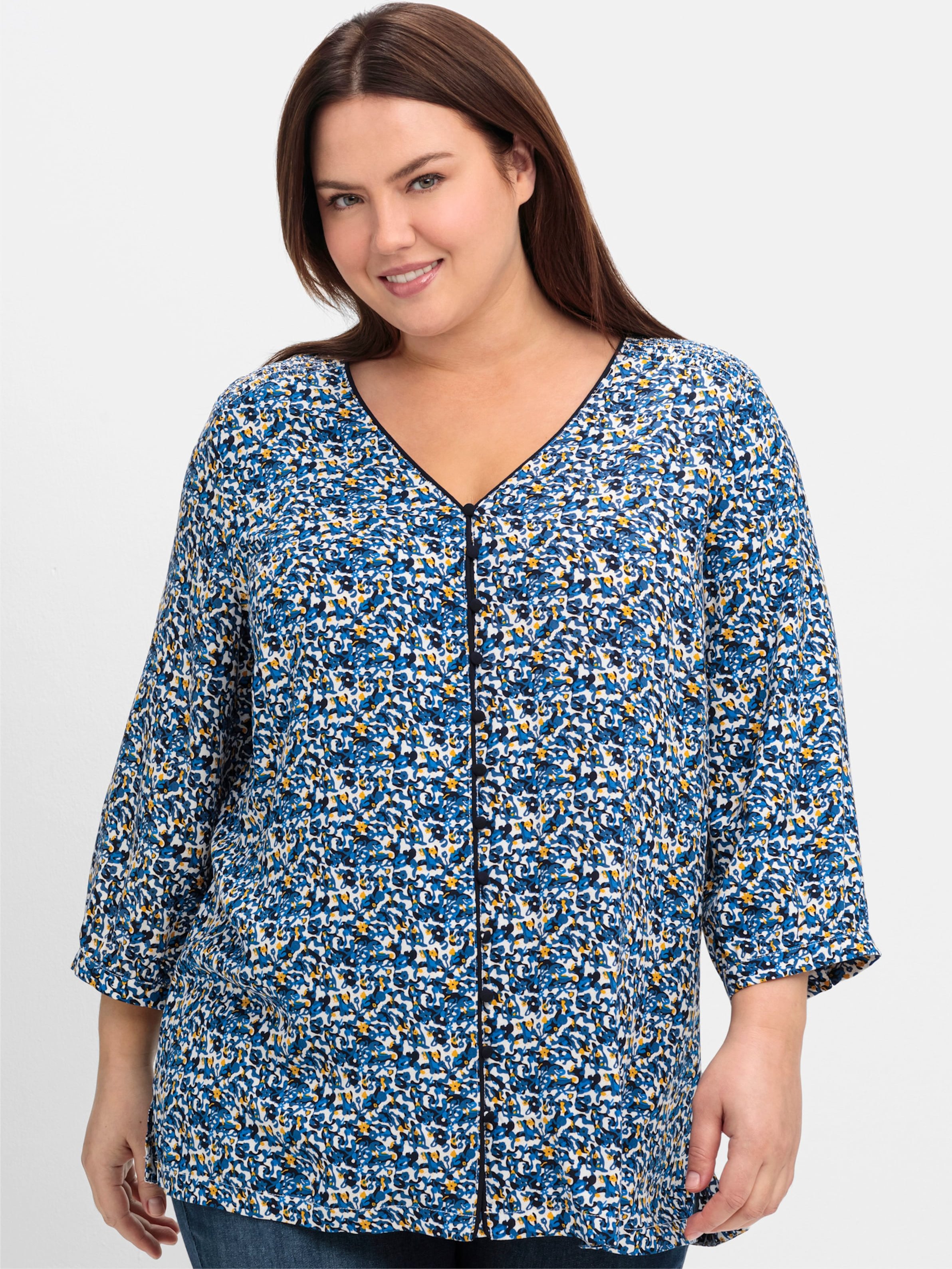 Sheego Druckbluse mit Minimal-Alloverprint