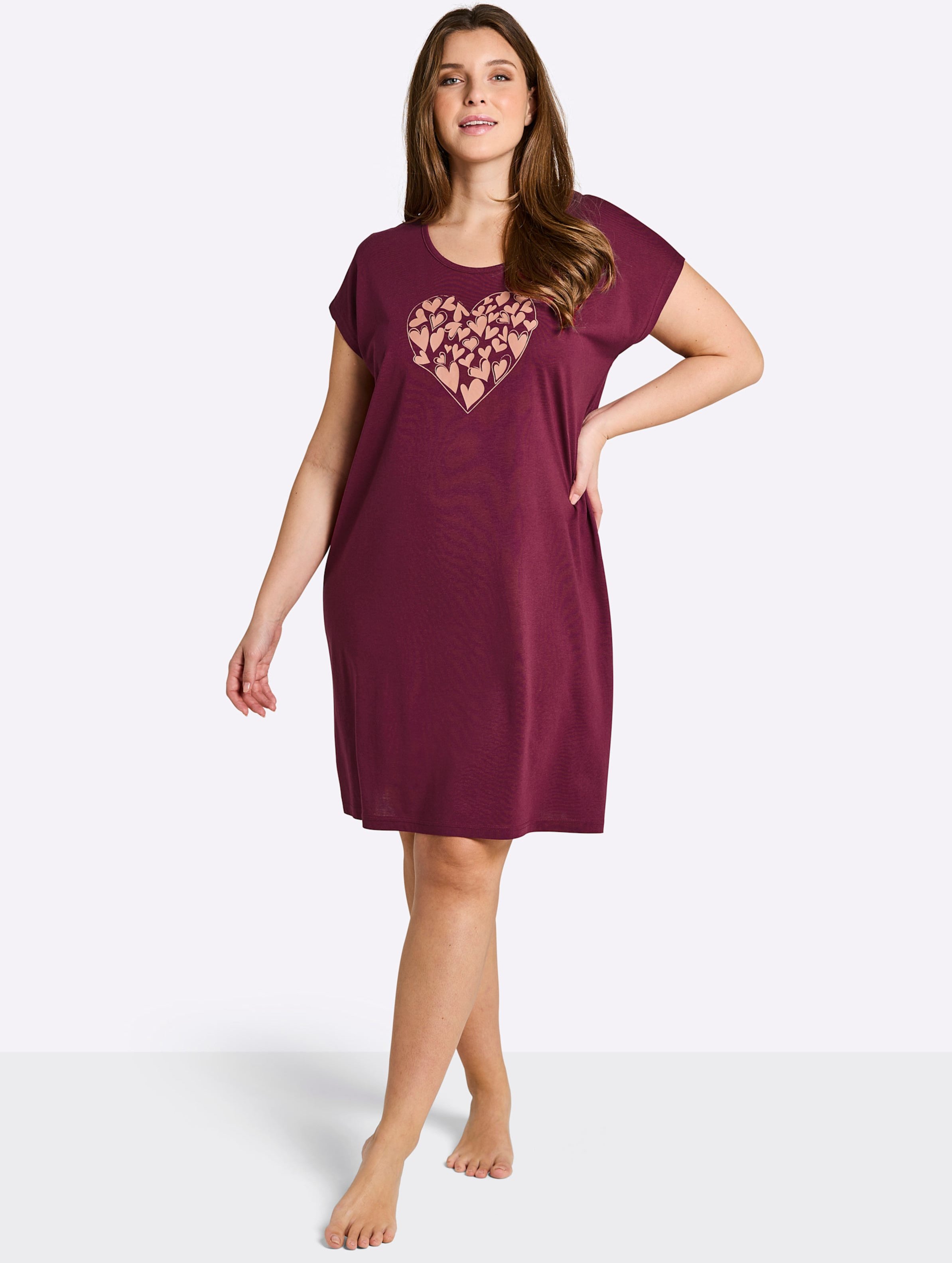 Sheego Sleepshirts mit platziertem Druckmuster