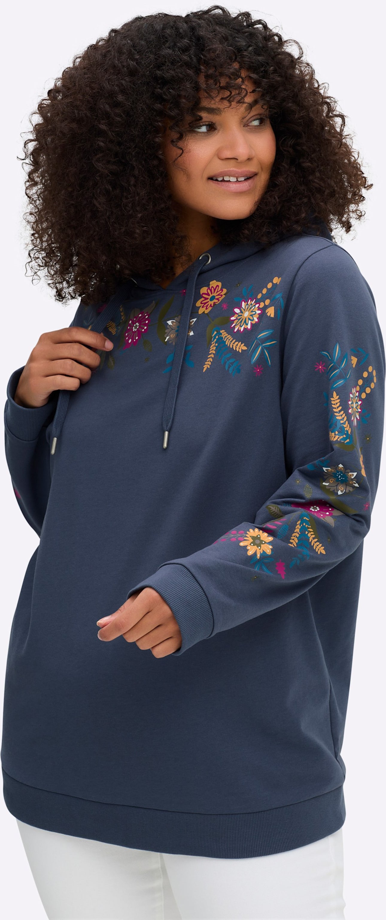 Sheego Sweatshirt mit floralem Druck