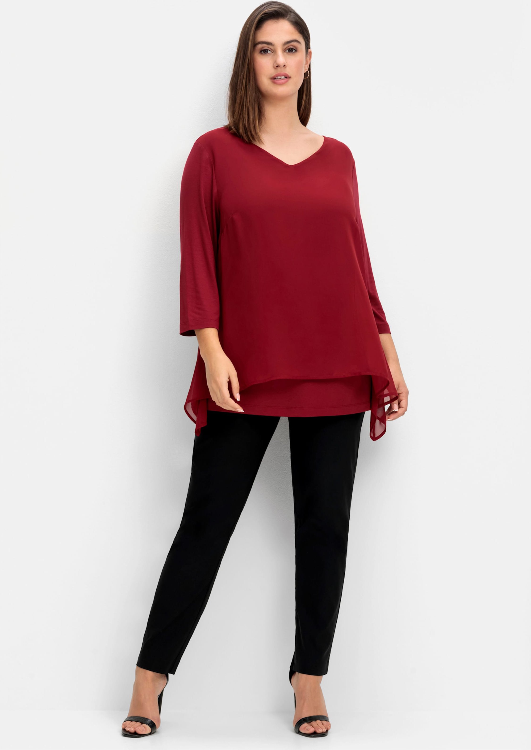 Sheego Blusenshirt mit Zipfelsaum