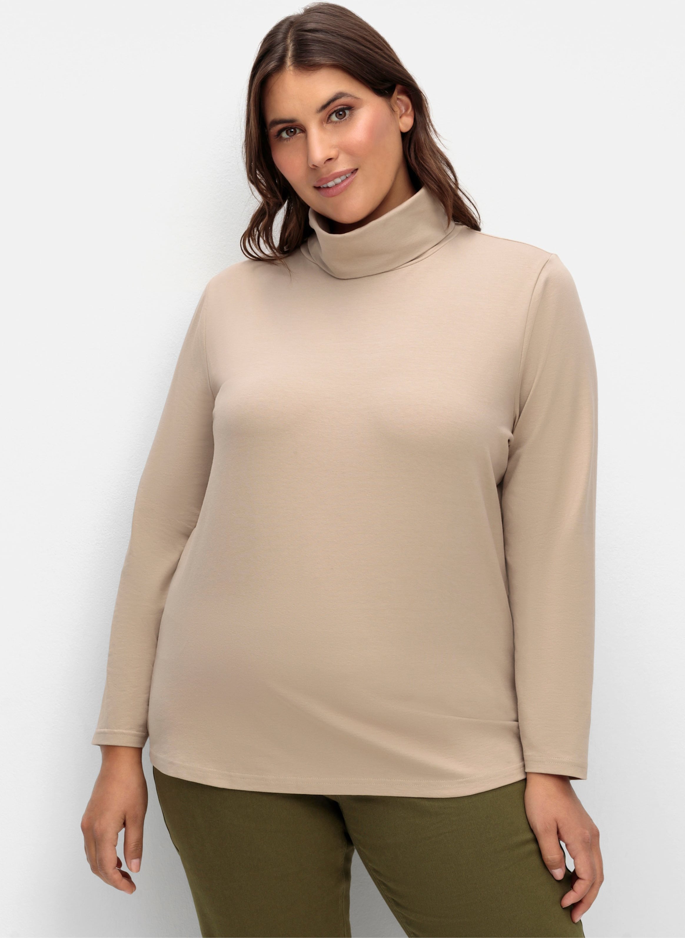 Thumbnail - Sheego Rollkragenshirt mit langen Ärmeln