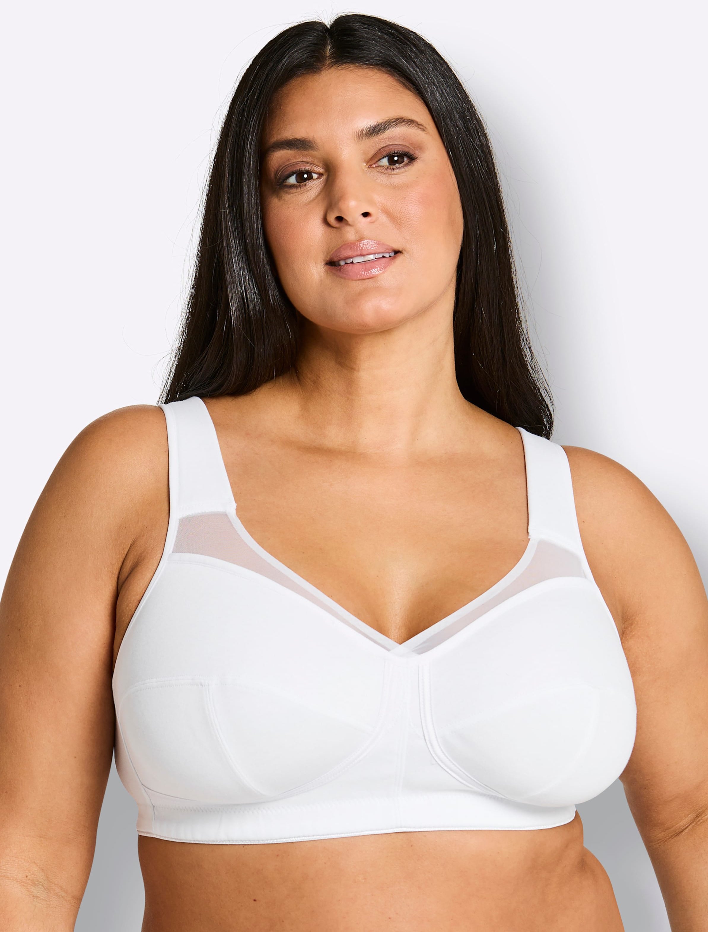 Sheego Entlastungs-BH ohne Bügel mit Mesh-Einsatz