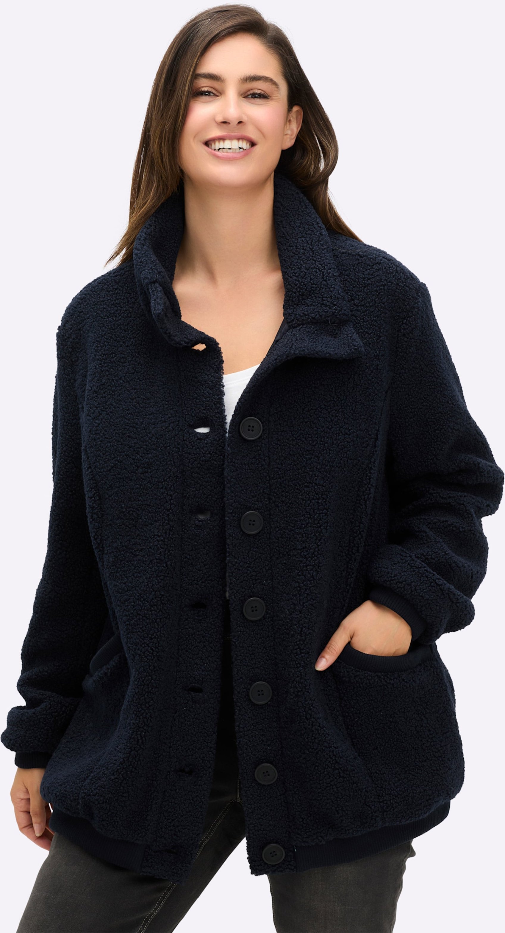 Sheego Blouson aus Teddyfleece