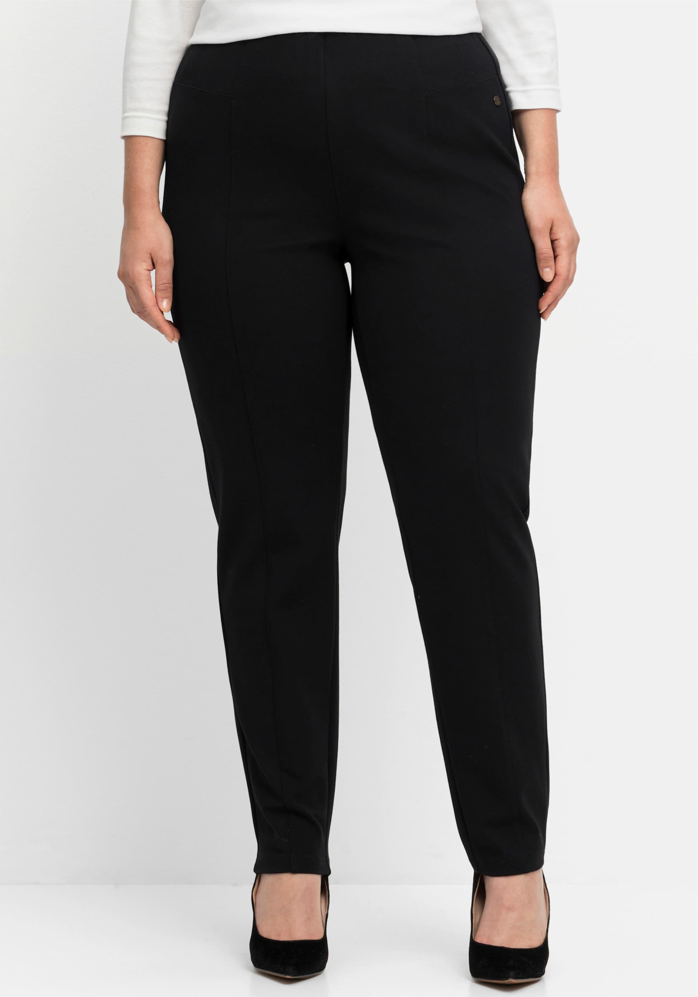 Sheego Jerseyhose schmal, mit Schlupfbund