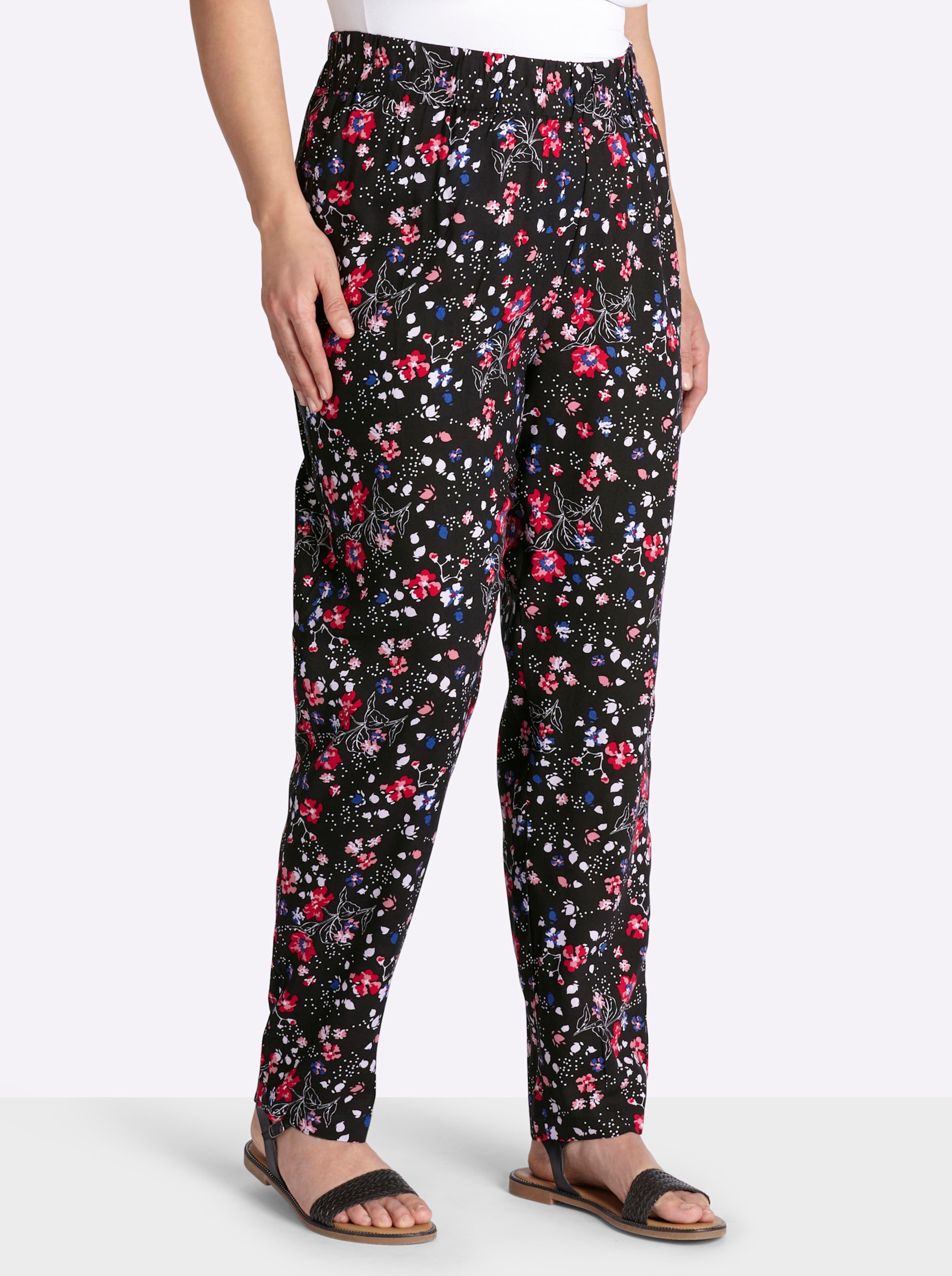 Sheego Schlupfhose mit floralem Druck