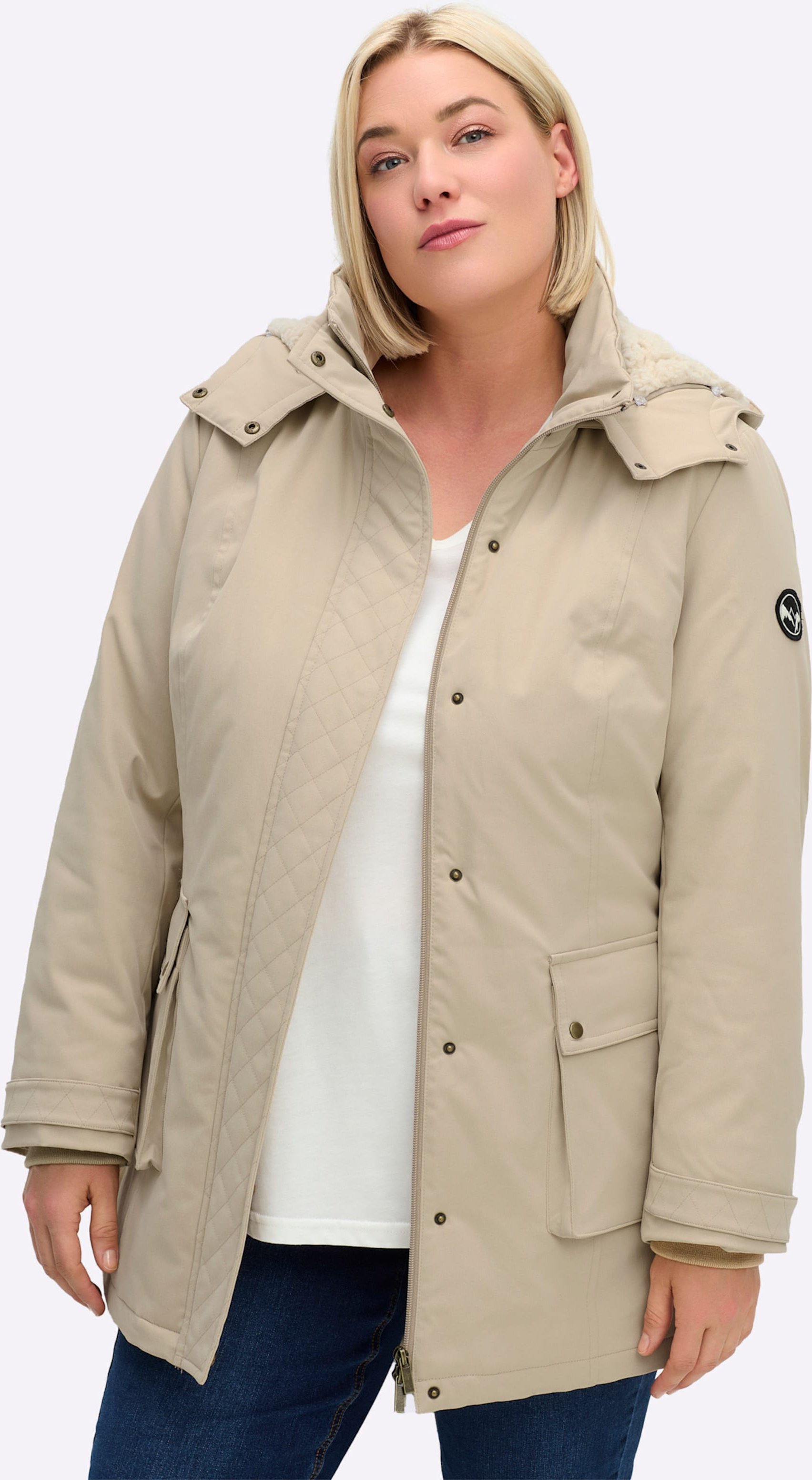 Sheego Parka mit teilbarer Kapuze