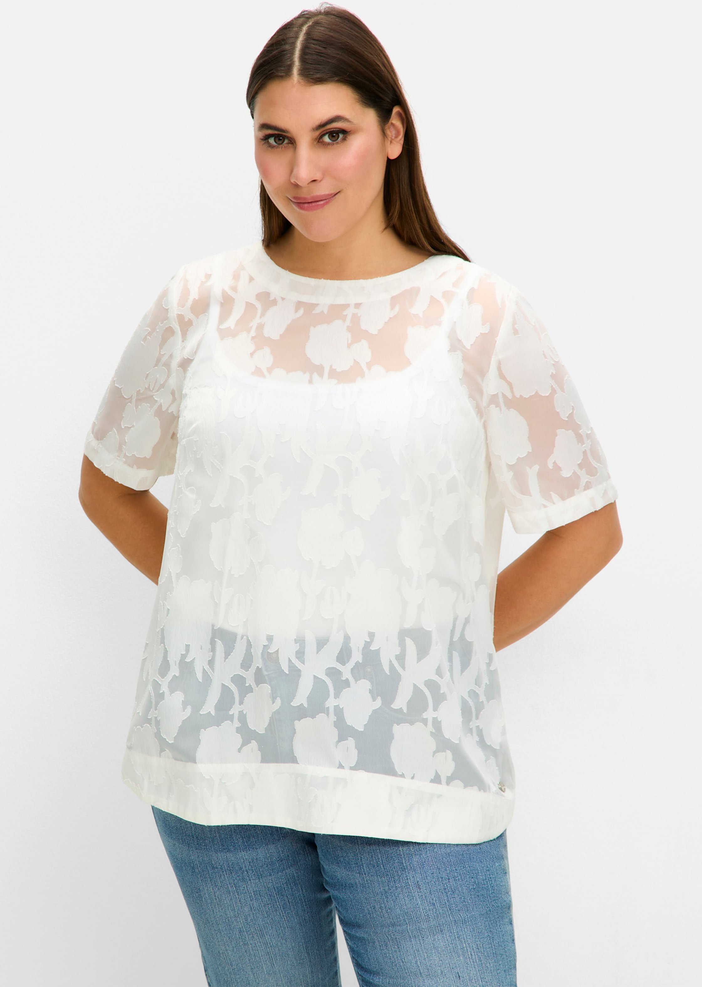 Sheego Tunika mit Jacquardmuster