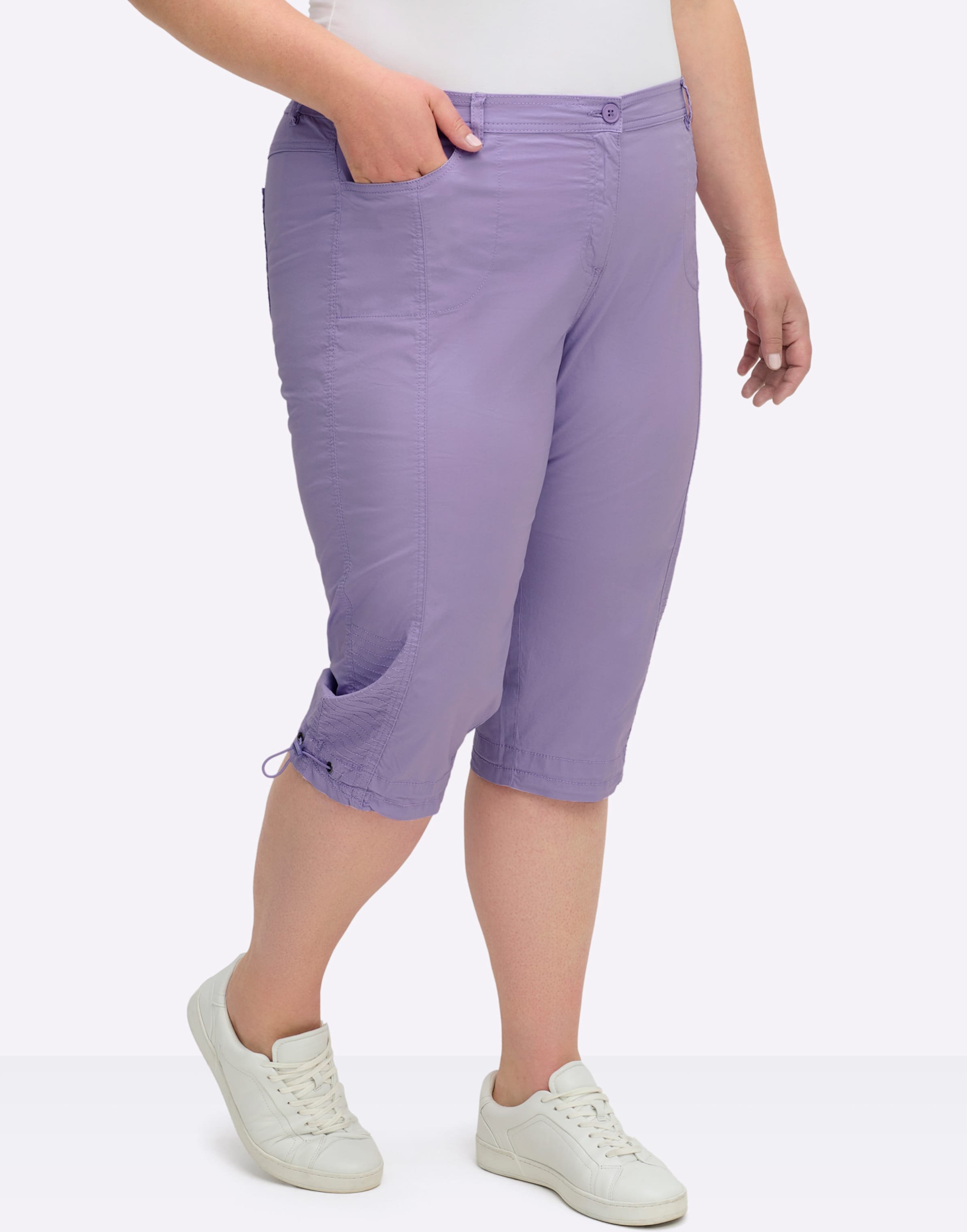 Sheego Caprihose mit Gummizug am Beinabschluss