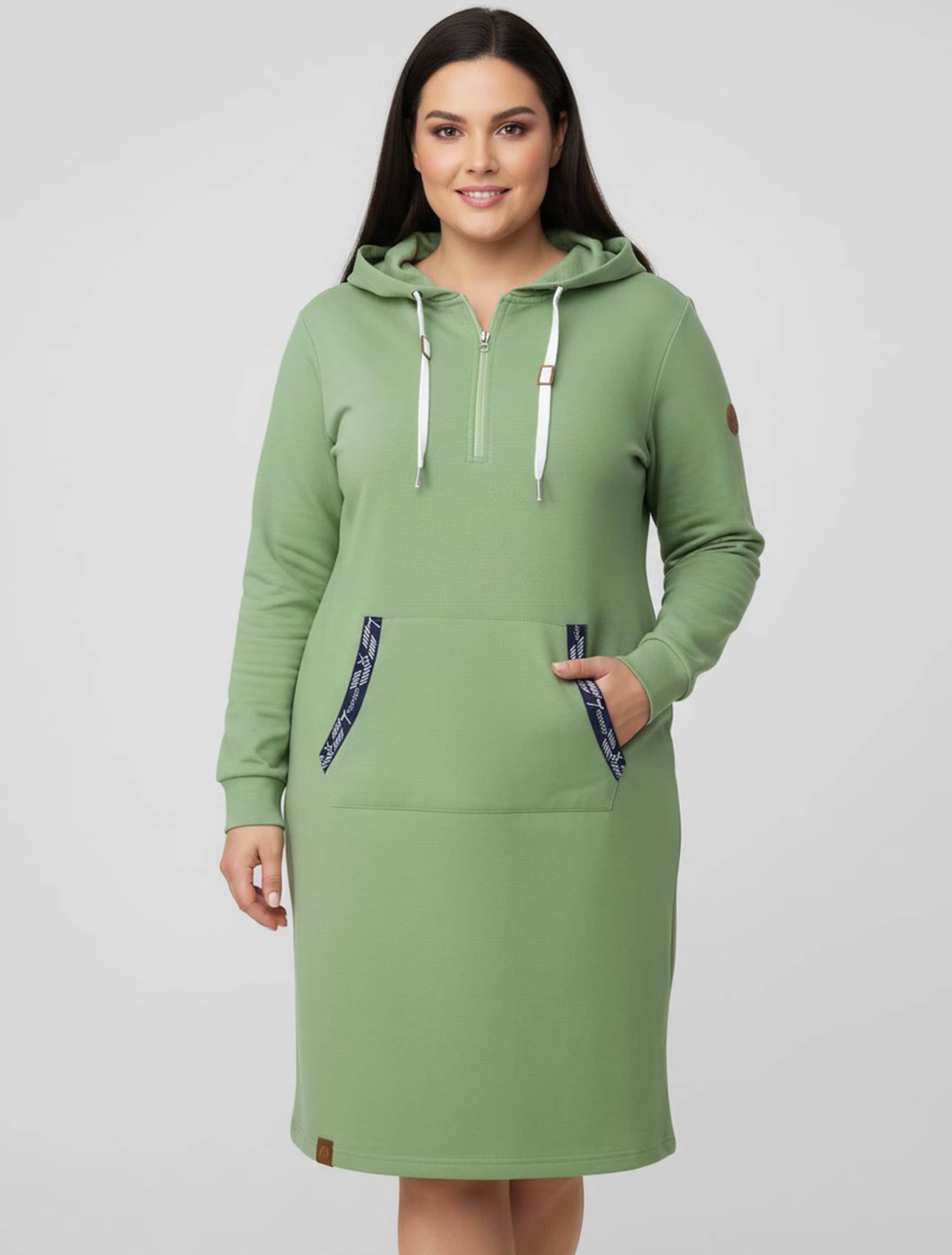 Sheego Jerseykleid mit Känguru-Tasche