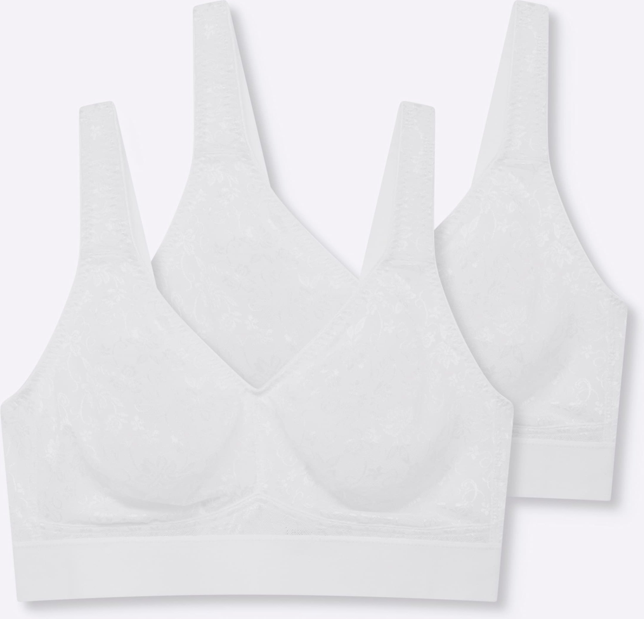 Sheego Komfort-BH ohne Bügel mit Jacquard-Muster