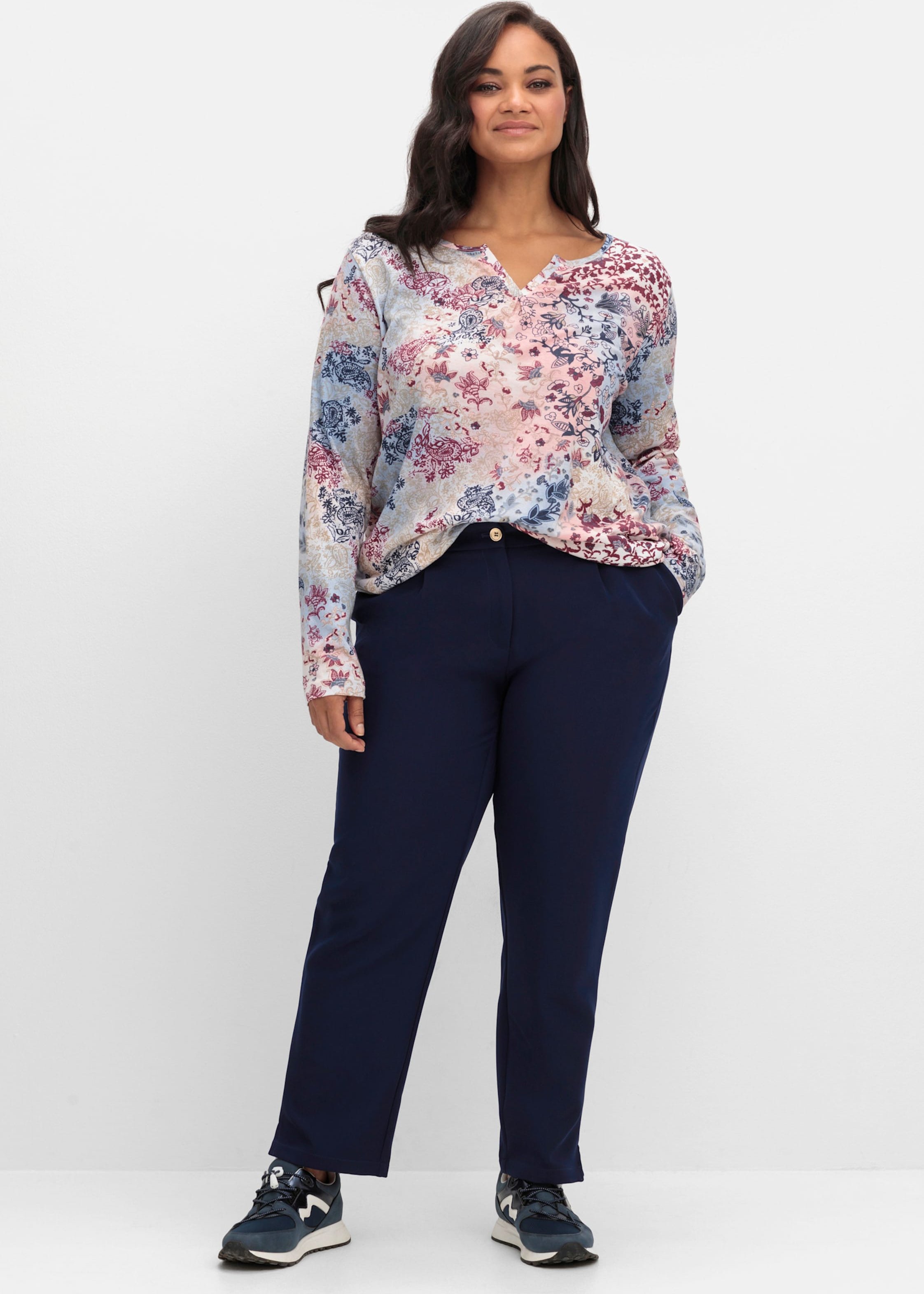 Sheego Print-Shirt mit elastischem Bund