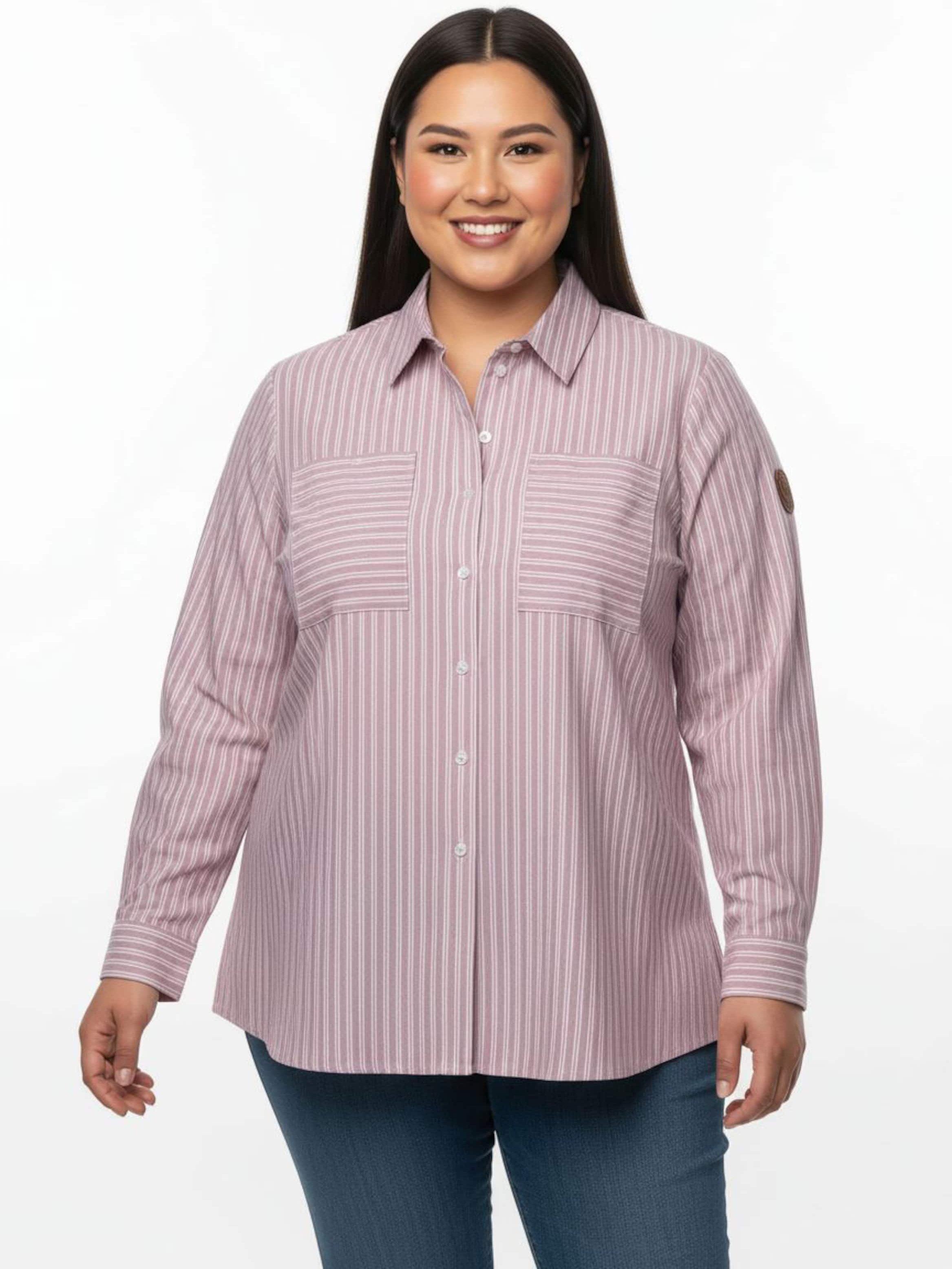 Thumbnail - Sheego Gestreifte Bluse mit aufgesetzten Brusttaschen