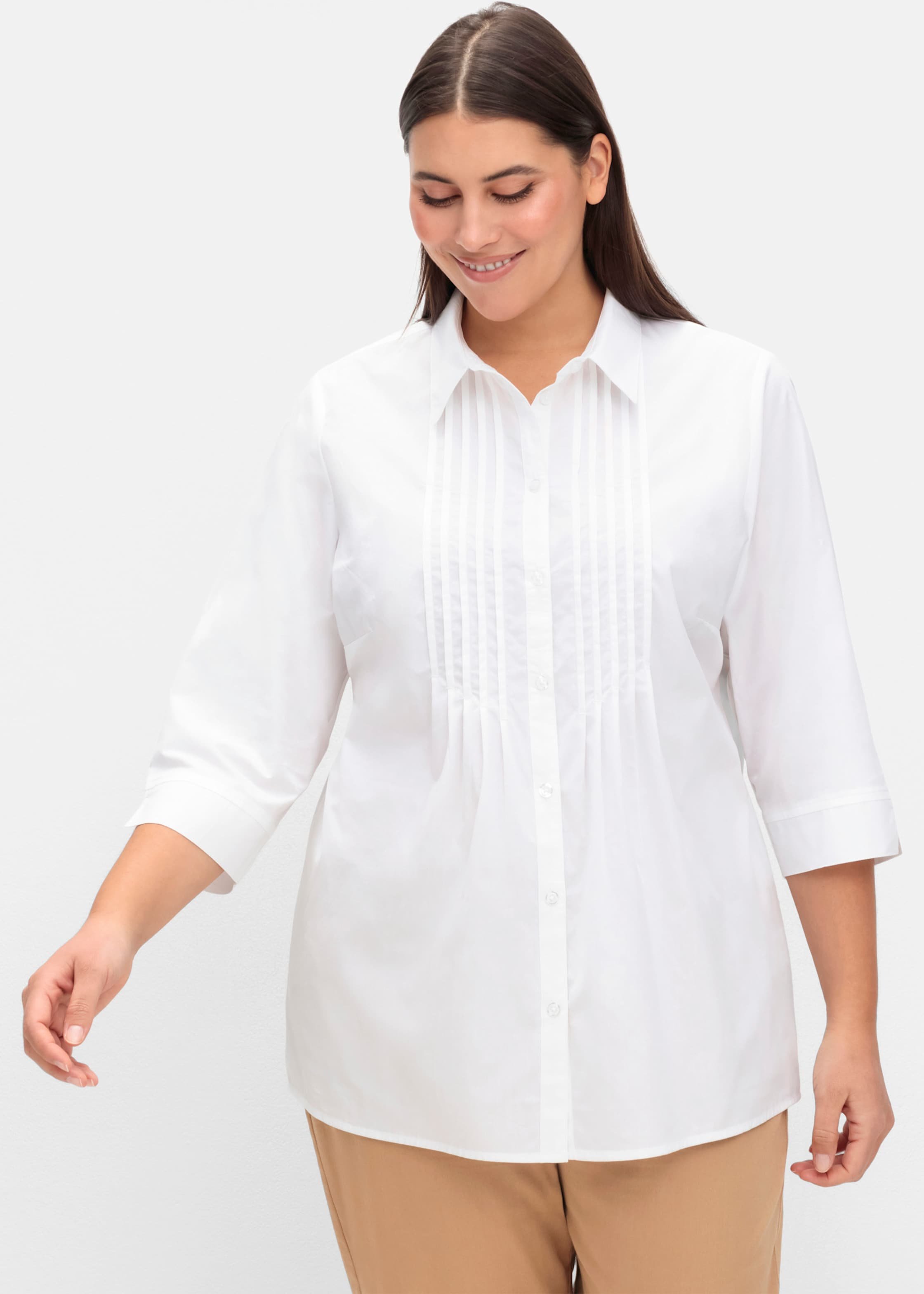 Sheego Longbluse mit Biesenverzierung